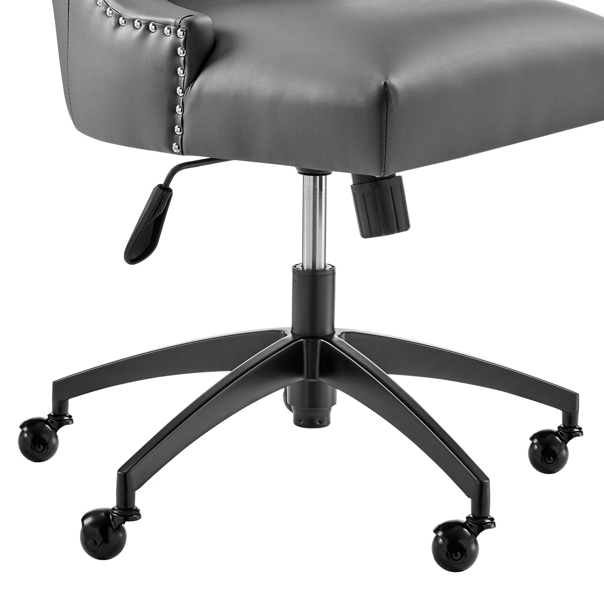 Chaise de bureau en cuir végétalien tufté Empower Channel