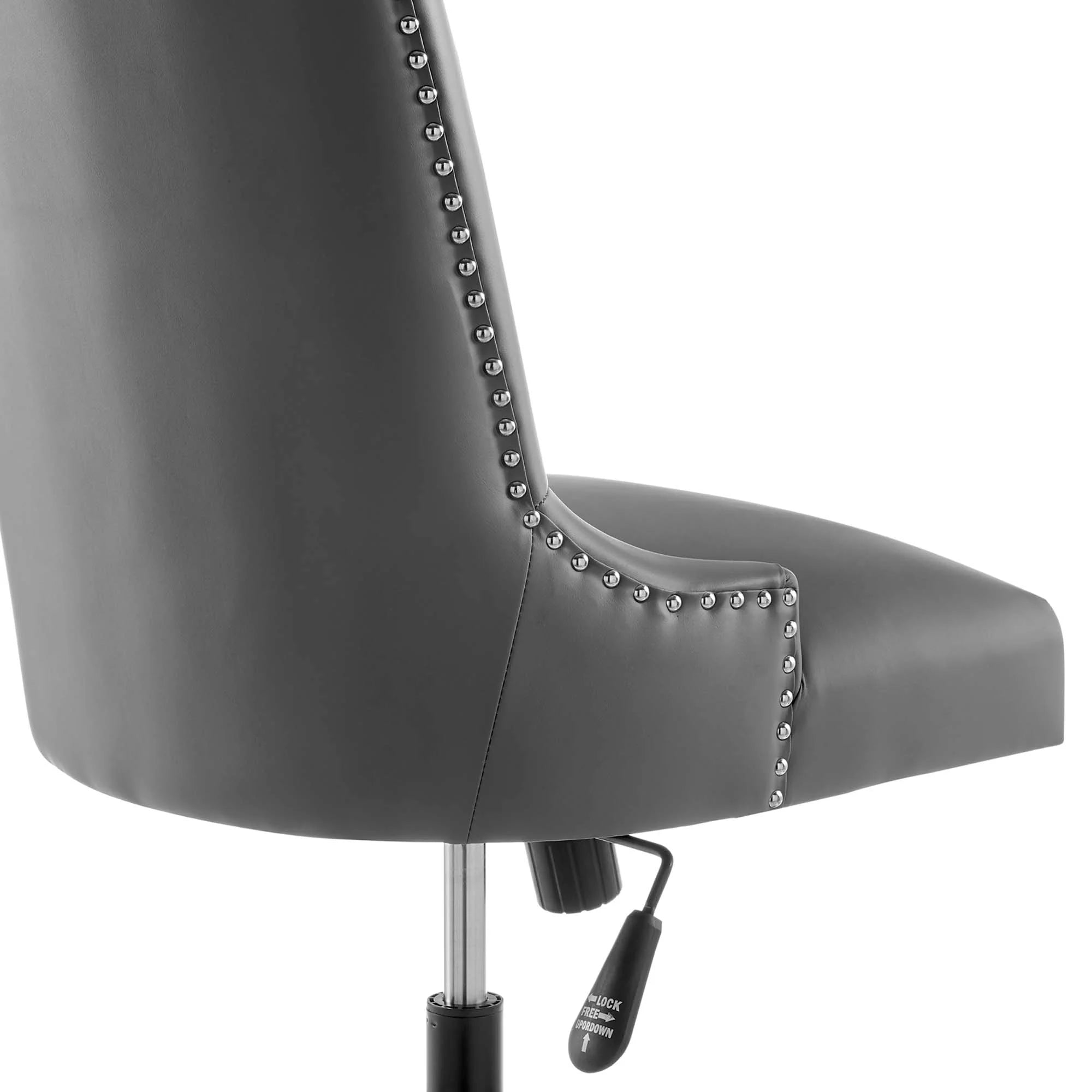 Chaise de bureau en cuir végétalien tufté Empower Channel