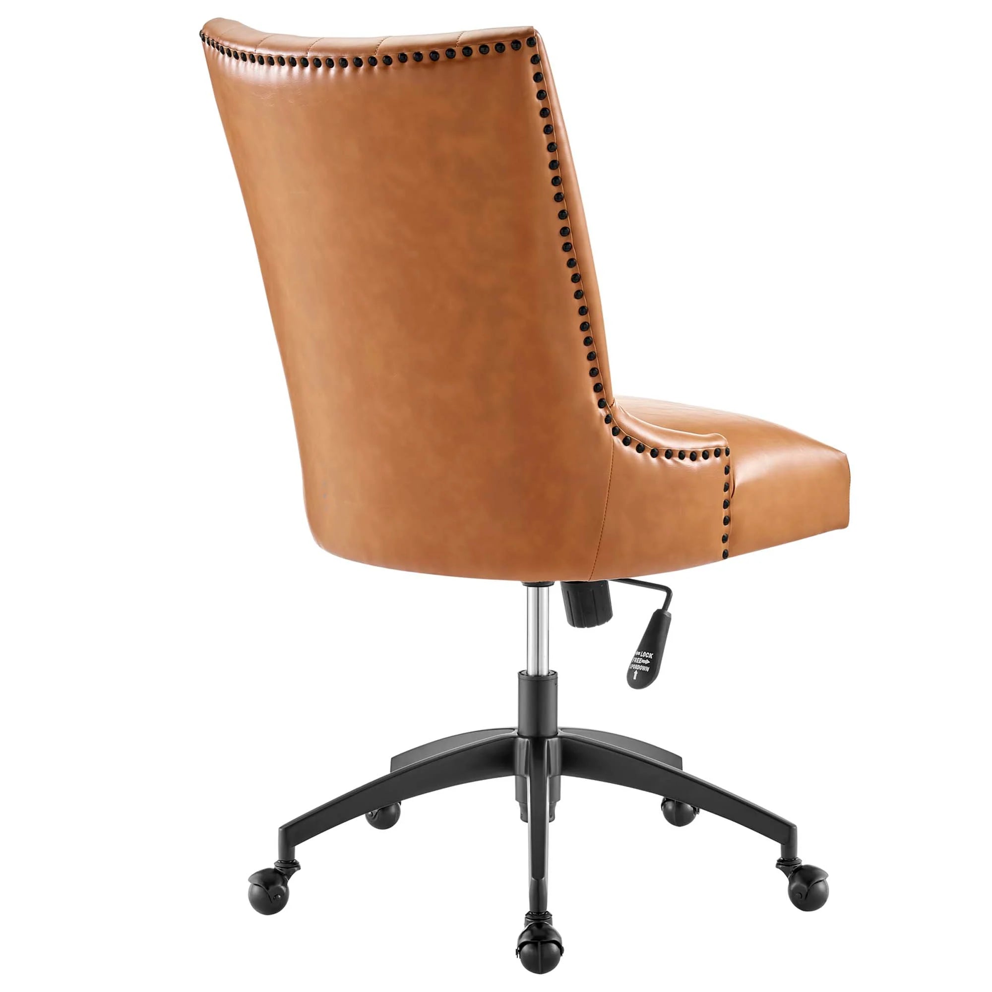 Chaise de bureau en cuir végétalien tufté Empower Channel