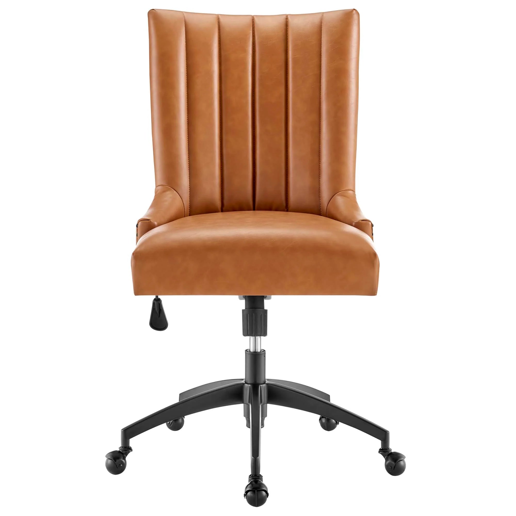 Chaise de bureau en cuir végétalien tufté Empower Channel