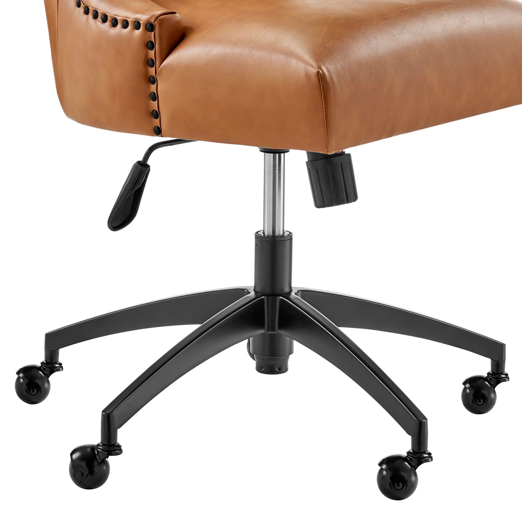 Chaise de bureau en cuir végétalien tufté Empower Channel