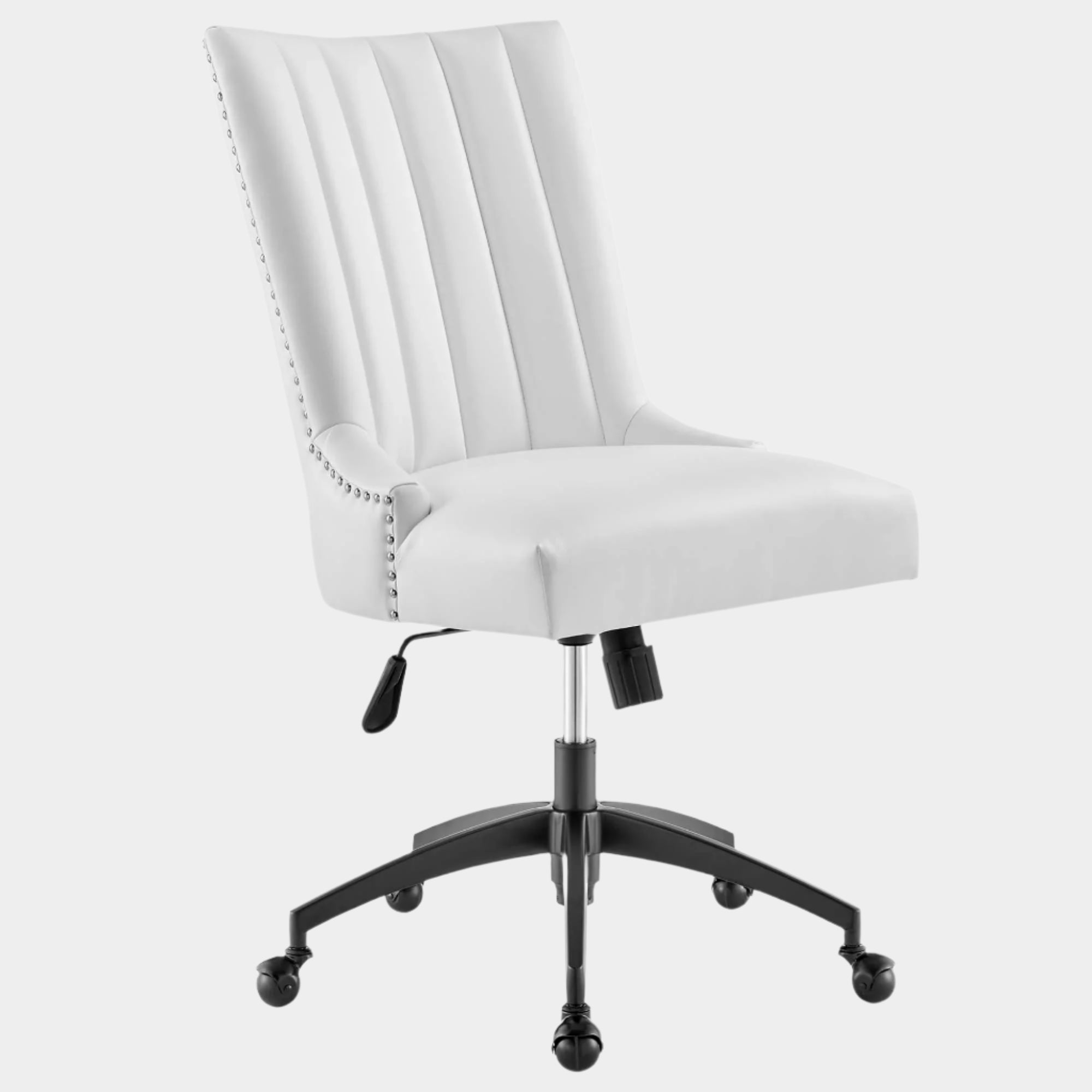 Chaise de bureau en cuir végétalien tufté Empower Channel