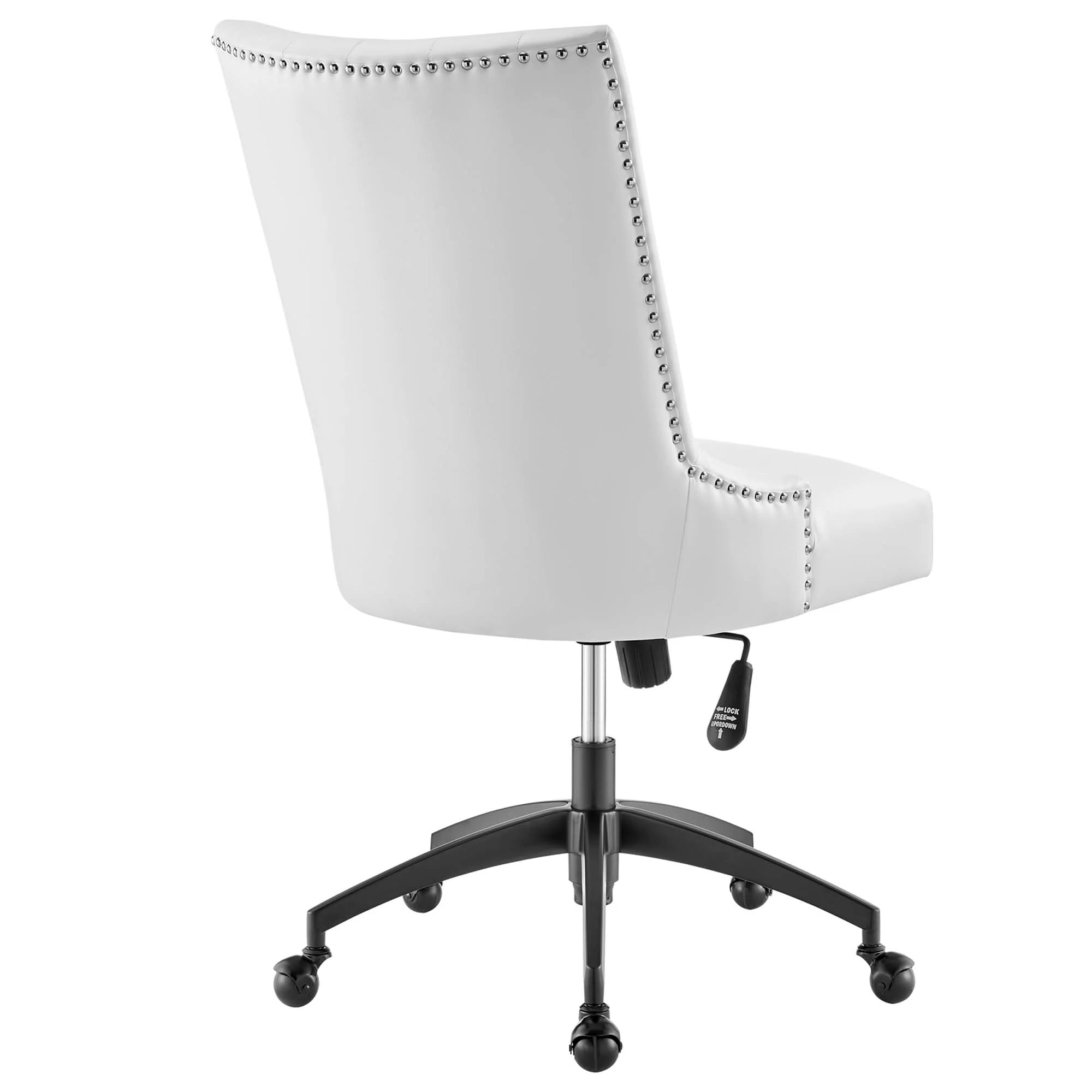 Chaise de bureau en cuir végétalien tufté Empower Channel