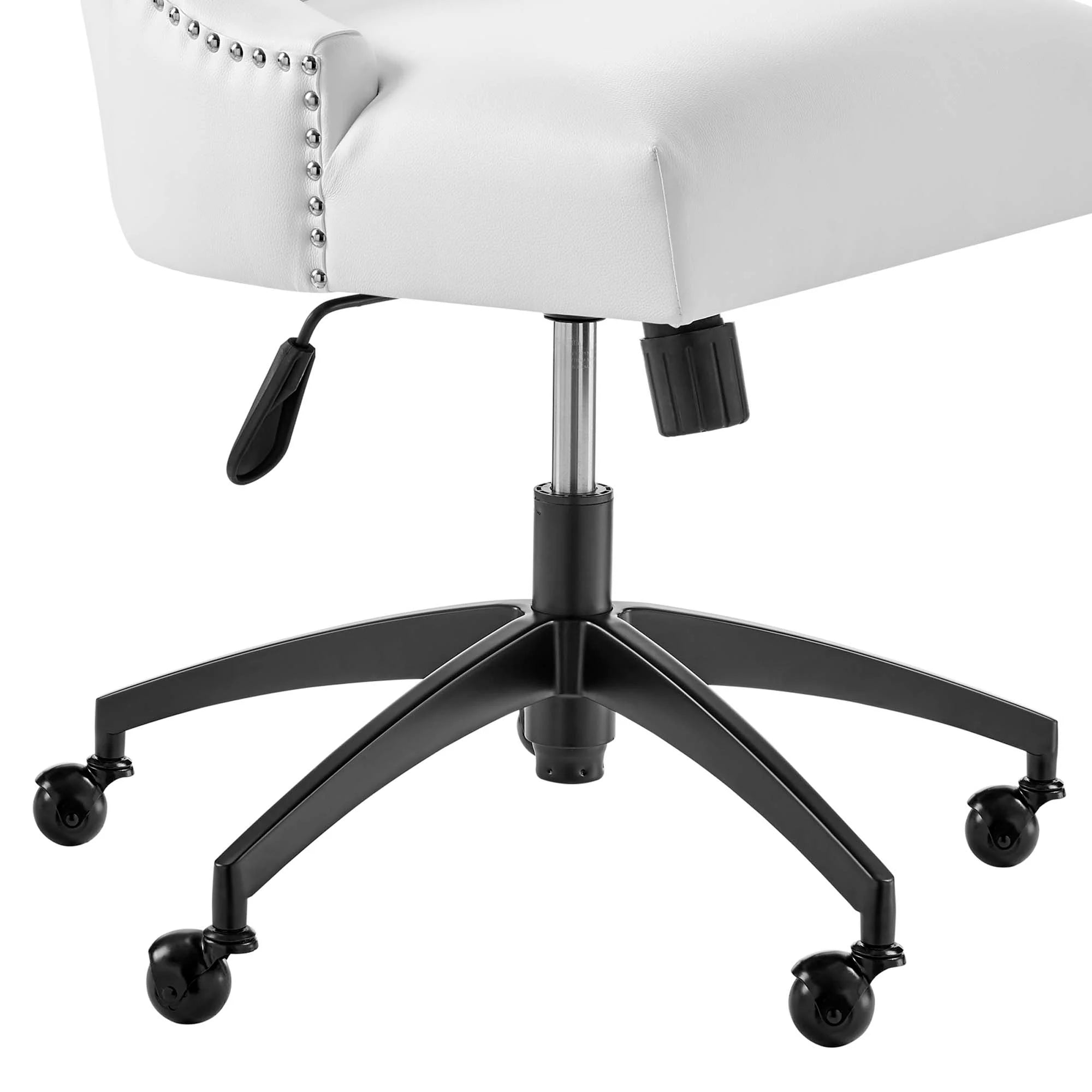 Chaise de bureau en cuir végétalien tufté Empower Channel