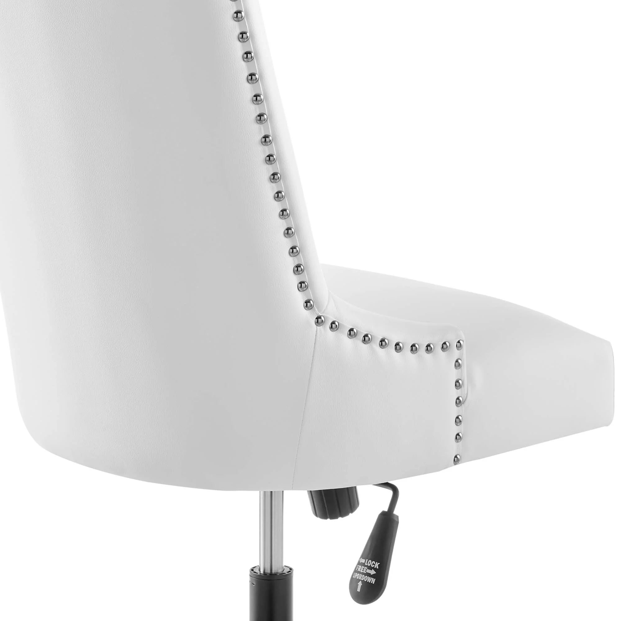 Chaise de bureau en cuir végétalien tufté Empower Channel