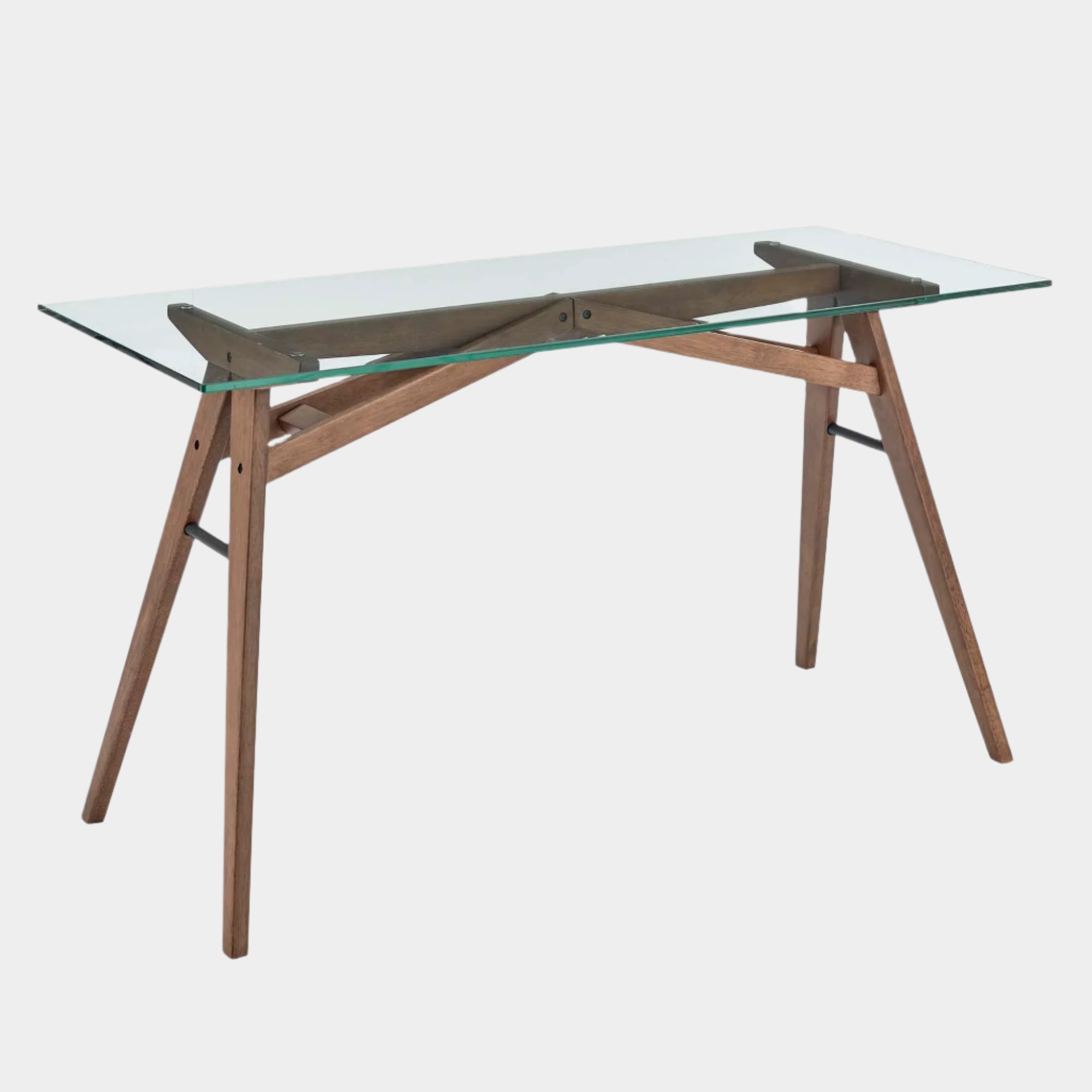 Steadfast Glass Top Office Desk