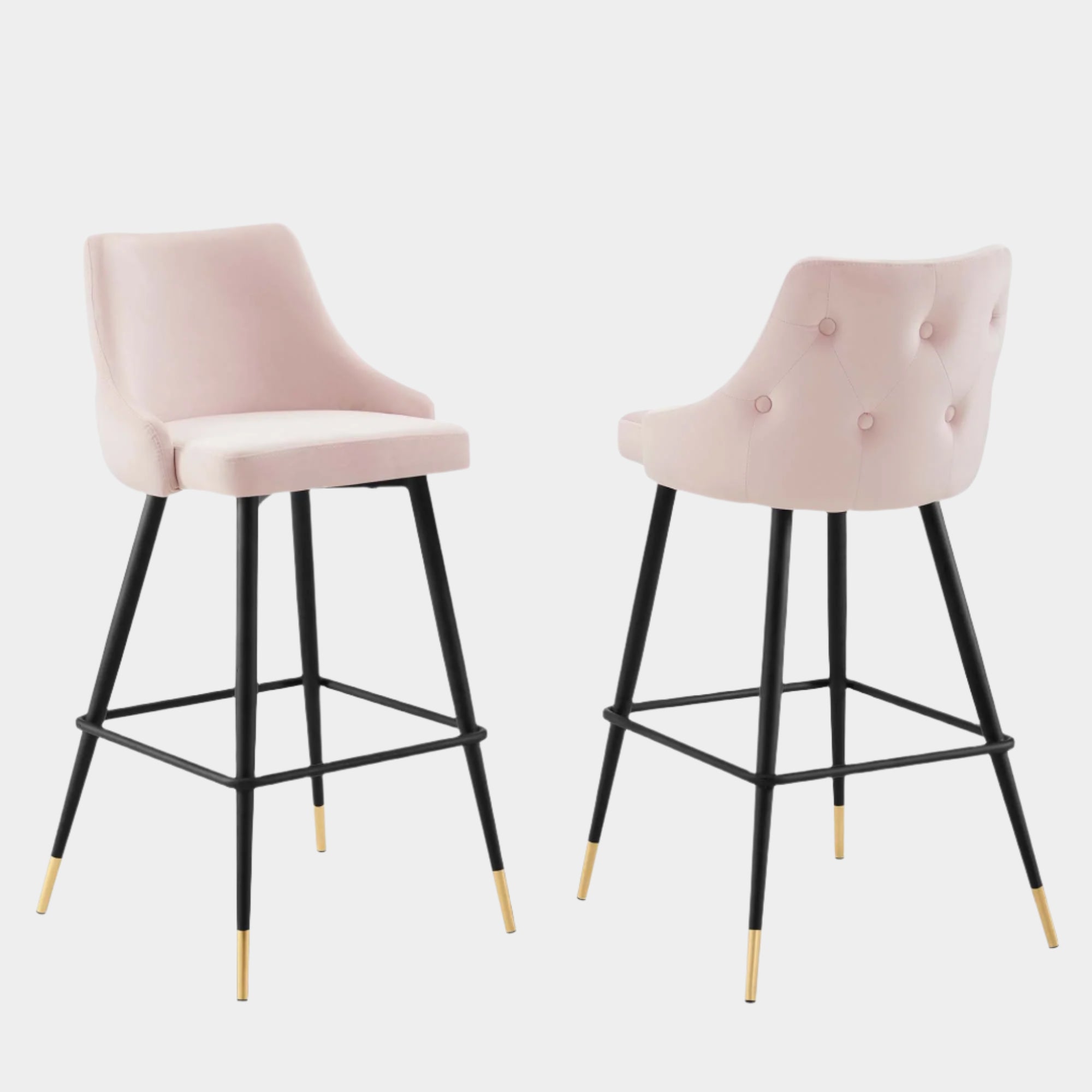 Adorn Performance Velvet Bar Stool Set of 2