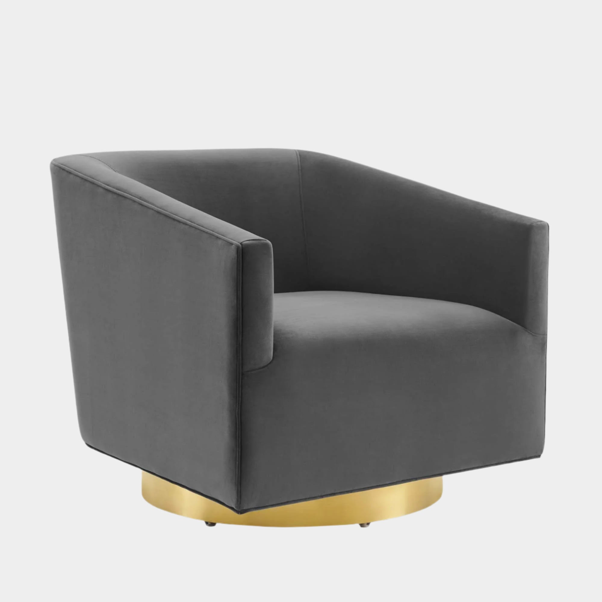 Fauteuil pivotant en velours Twist Accent Lounge Performance