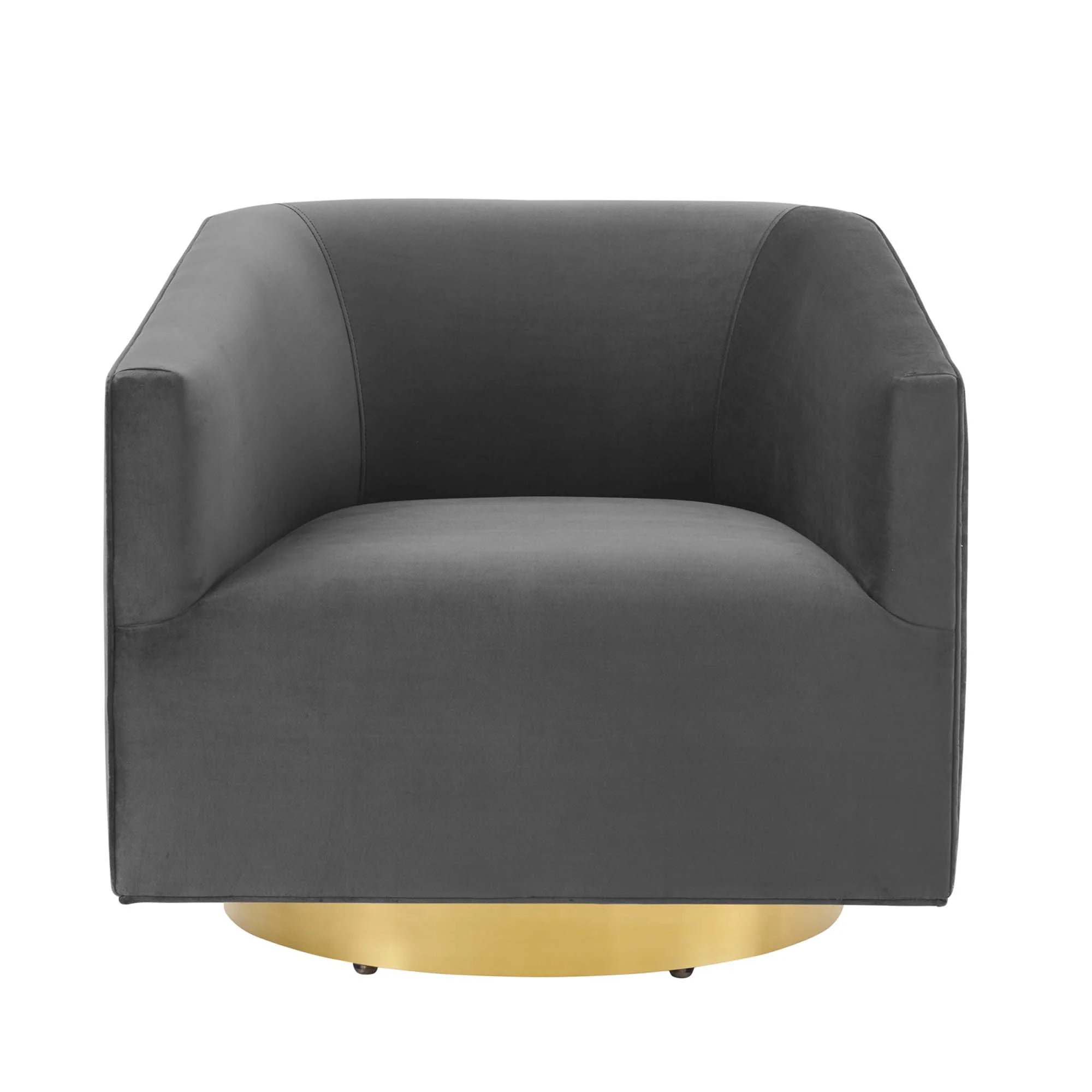 Fauteuil pivotant en velours Twist Accent Lounge Performance