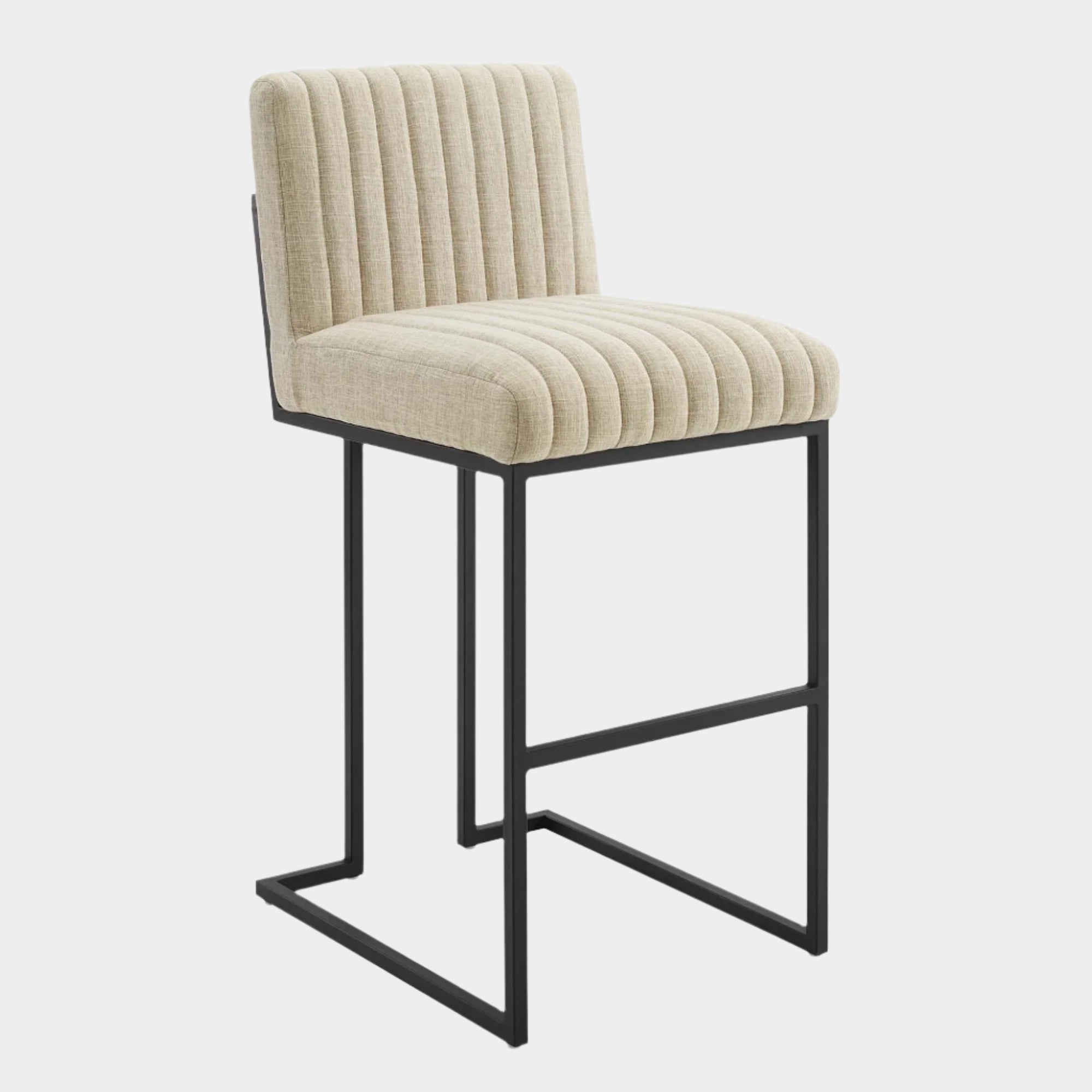 Indulge Channel Tufted Fabric Bar Stool