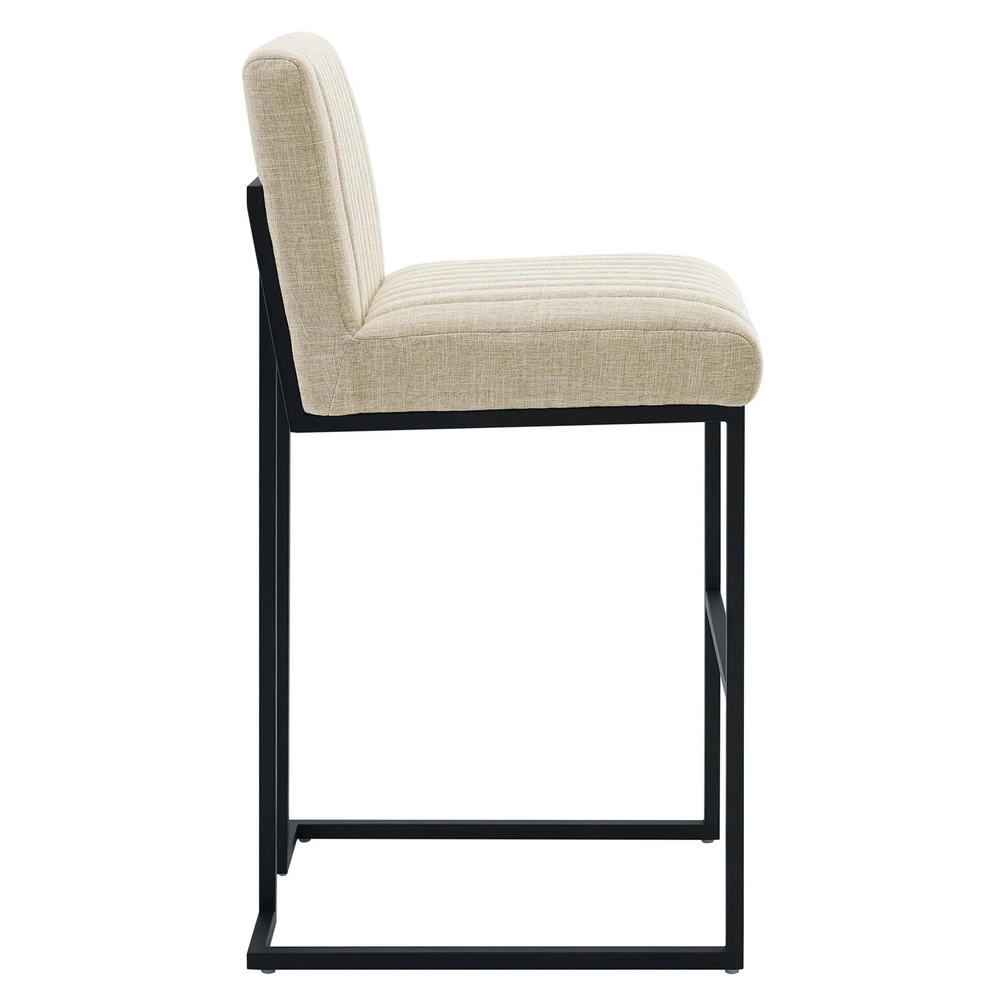 Indulge Channel Tufted Fabric Bar Stool