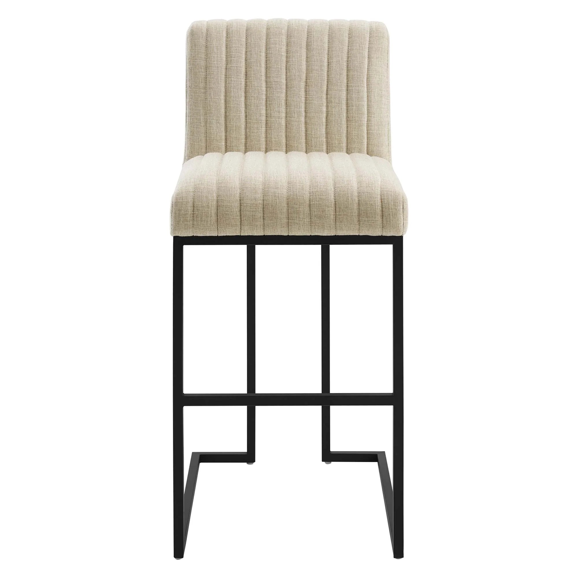 Indulge Channel Tufted Fabric Bar Stool