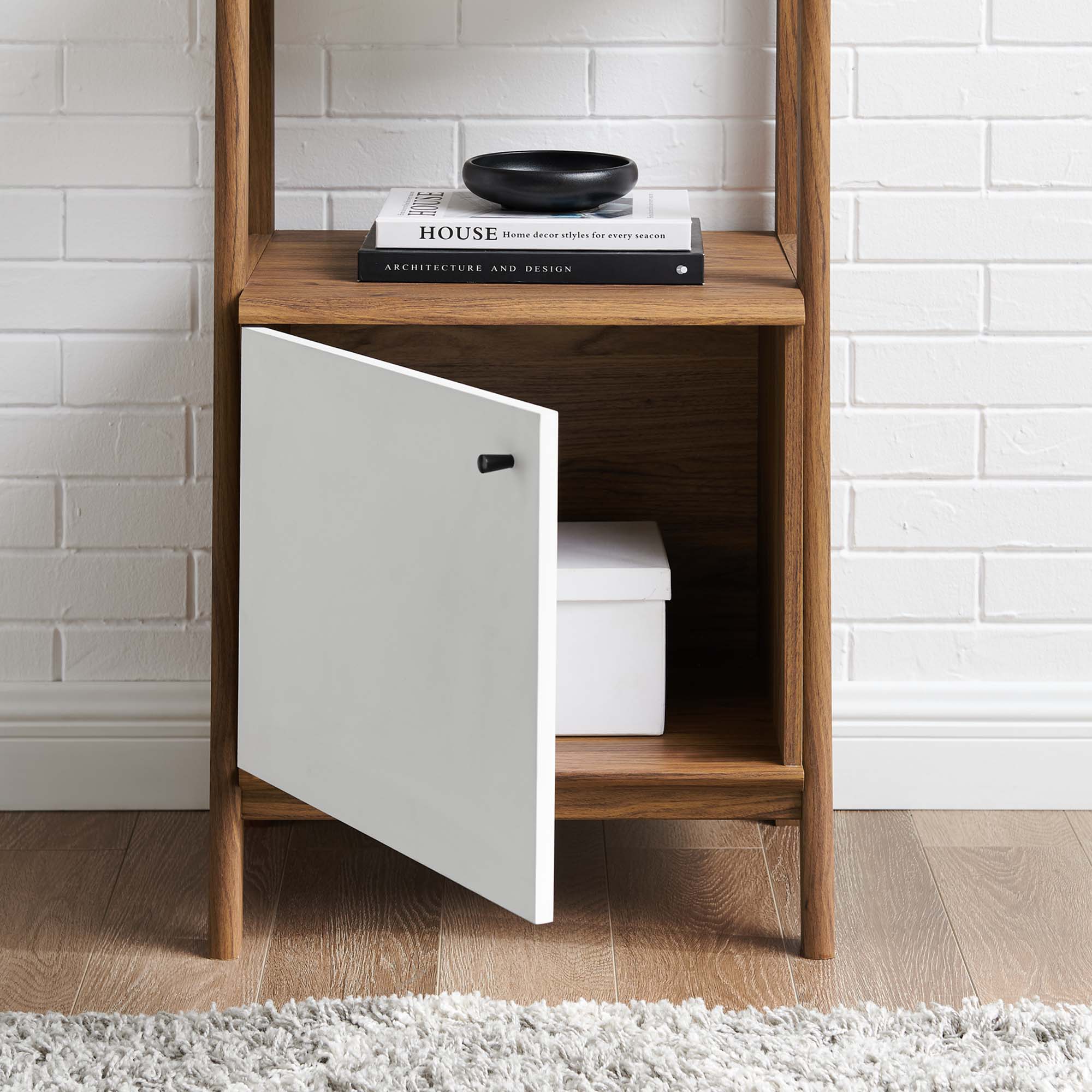 Bixby 21" Bookshelf in Walnut White