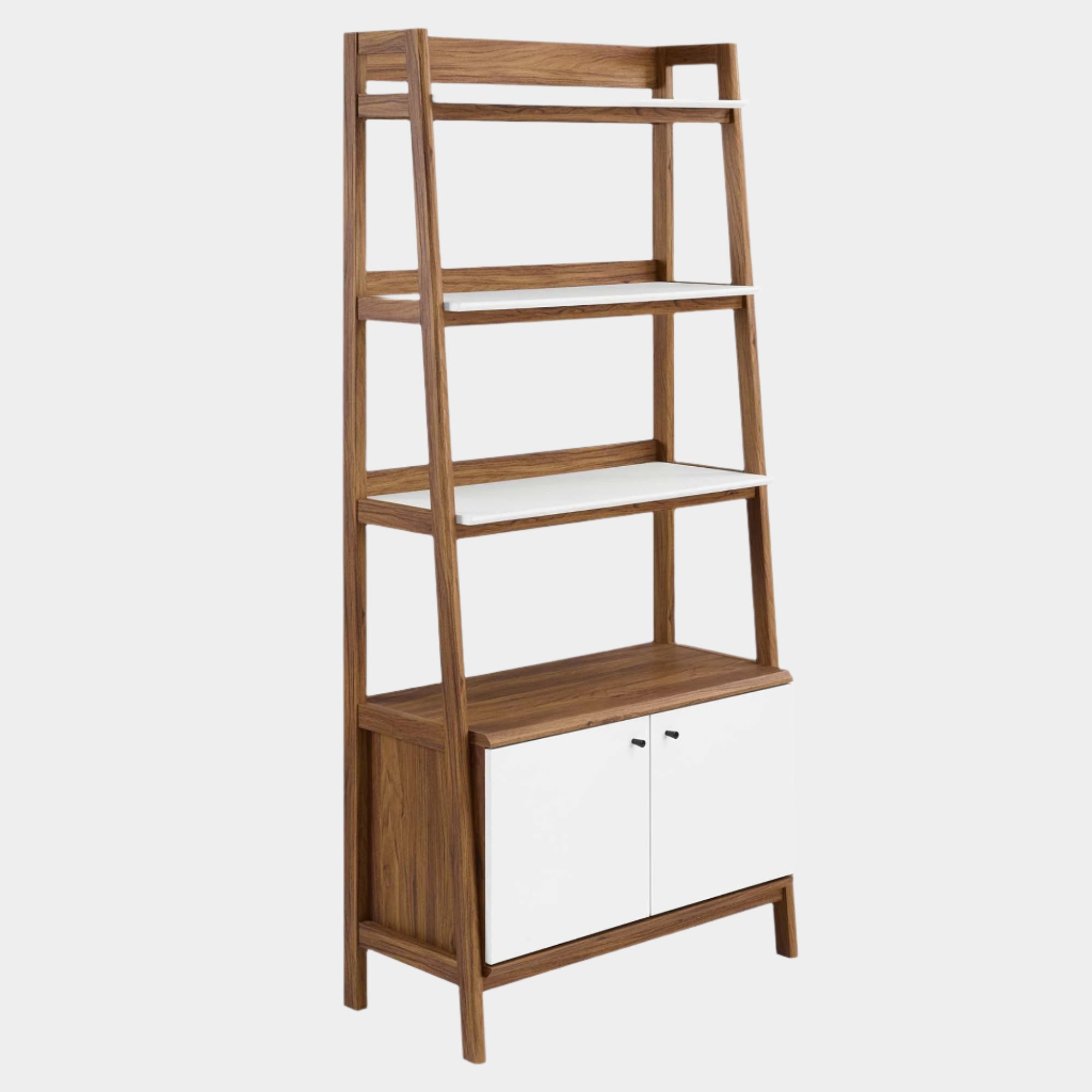 Bixby 33" Bookshelf in Walnut White