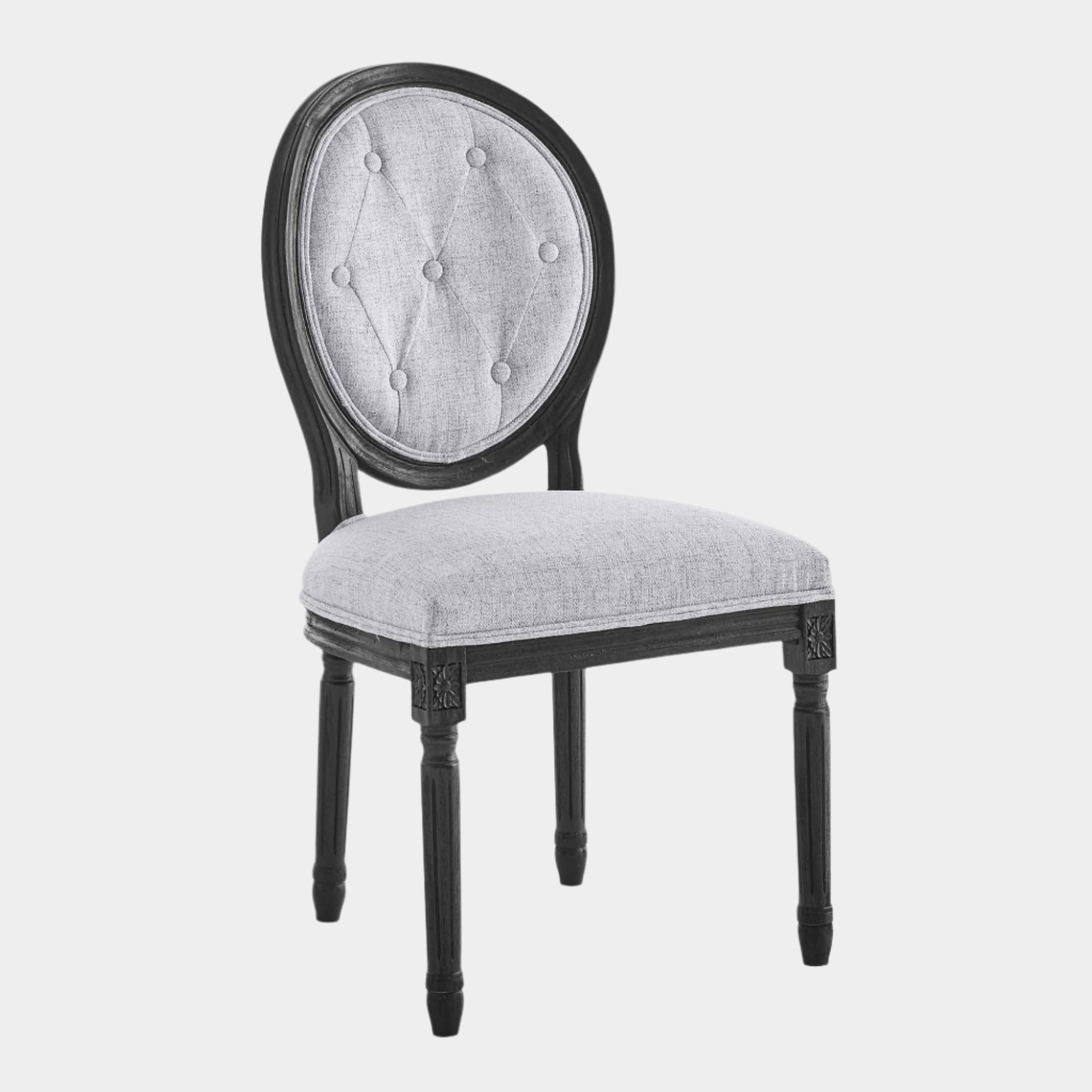 Arise Vintage French Upholstered Fabric Dining Side Chair