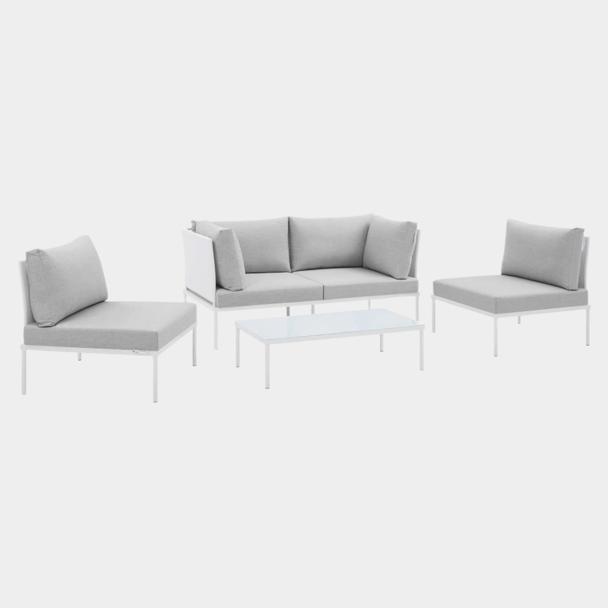 Harmony 4-Piece Sunbrella® Outdoor Patio Aluminum Seating Set