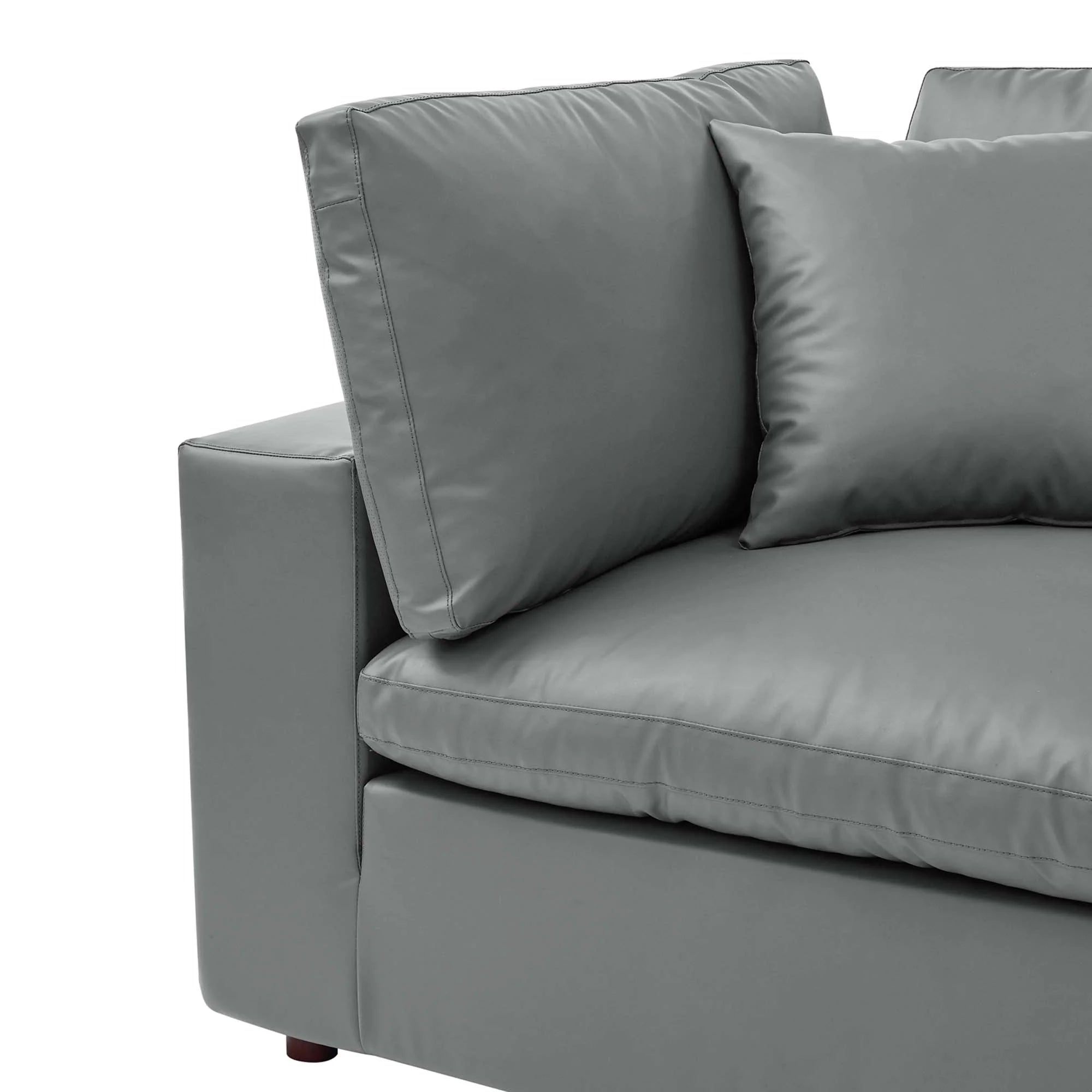 Chaise sans accoudoirs rembourrée en duvet Commix