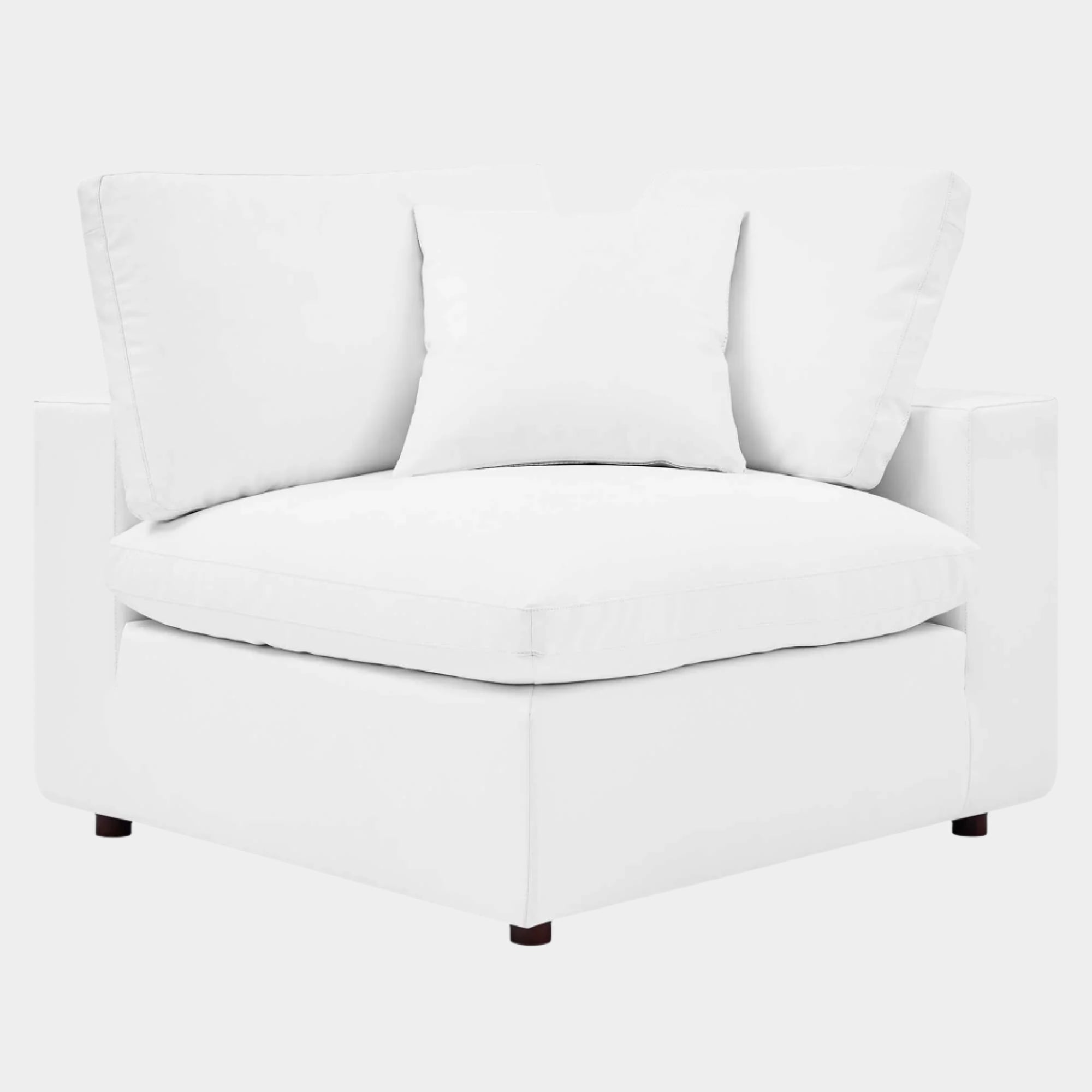 Chaise sans accoudoirs rembourrée en duvet Commix