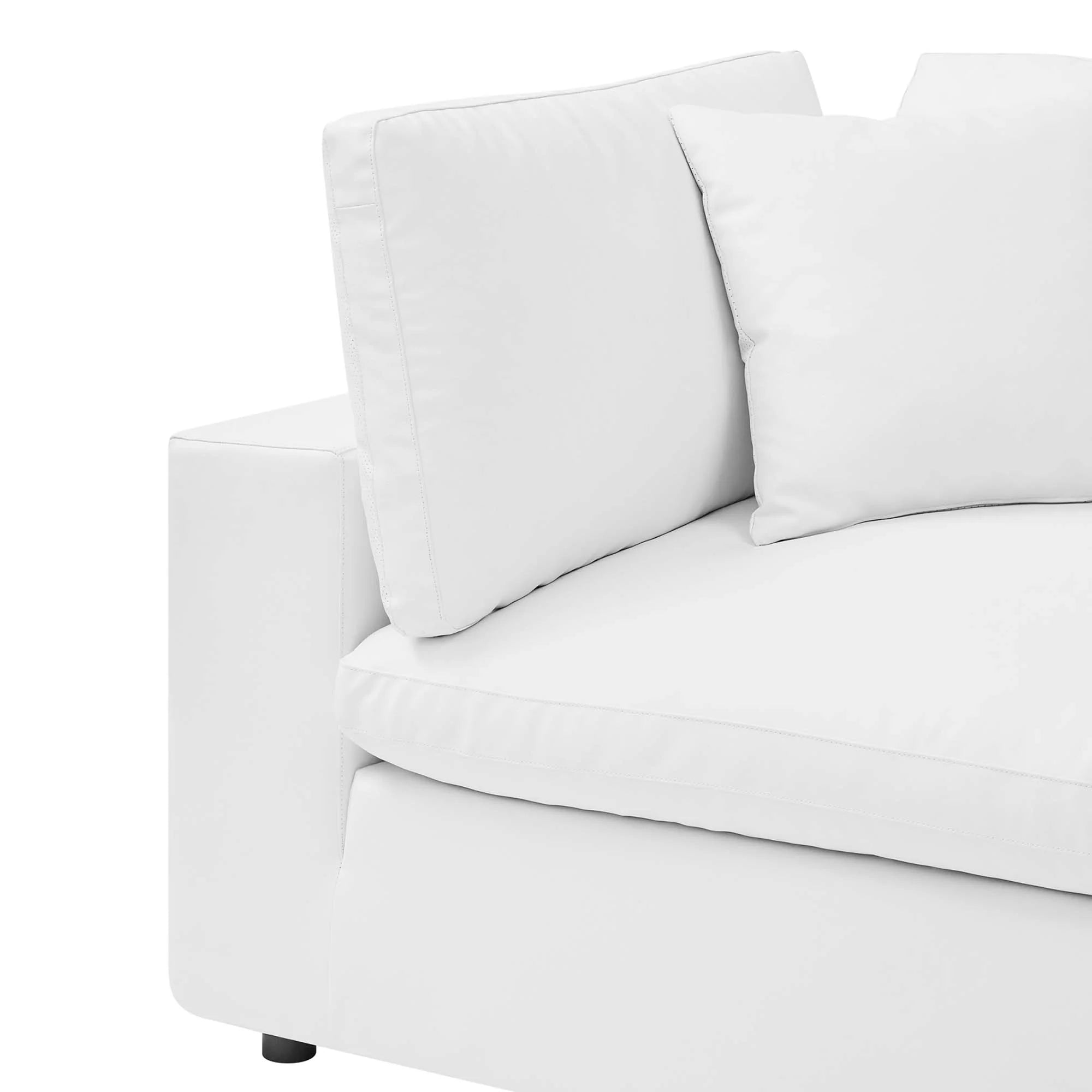 Chaise sans accoudoirs rembourrée en duvet Commix