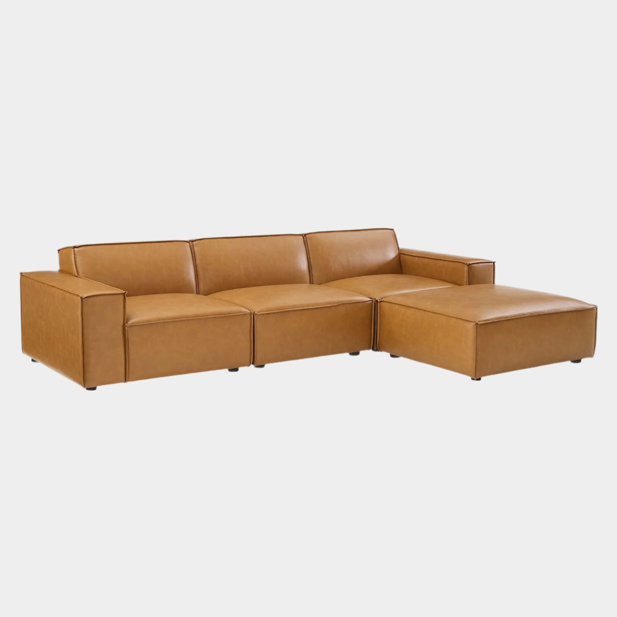 Restore 4-Piece Vegan Leather Sectional Sofa