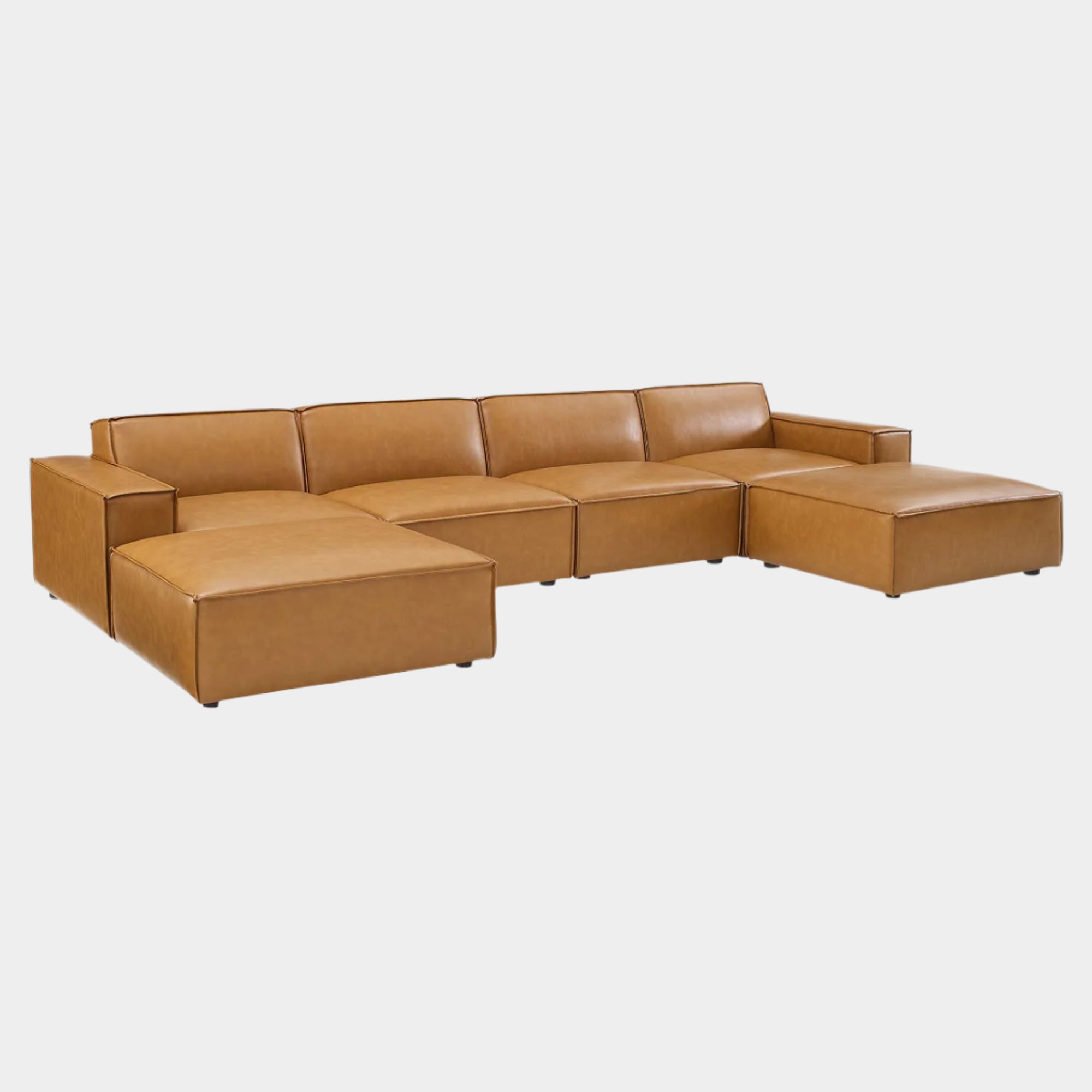 Restore 6-Piece Vegan Leather Sectional Sofa