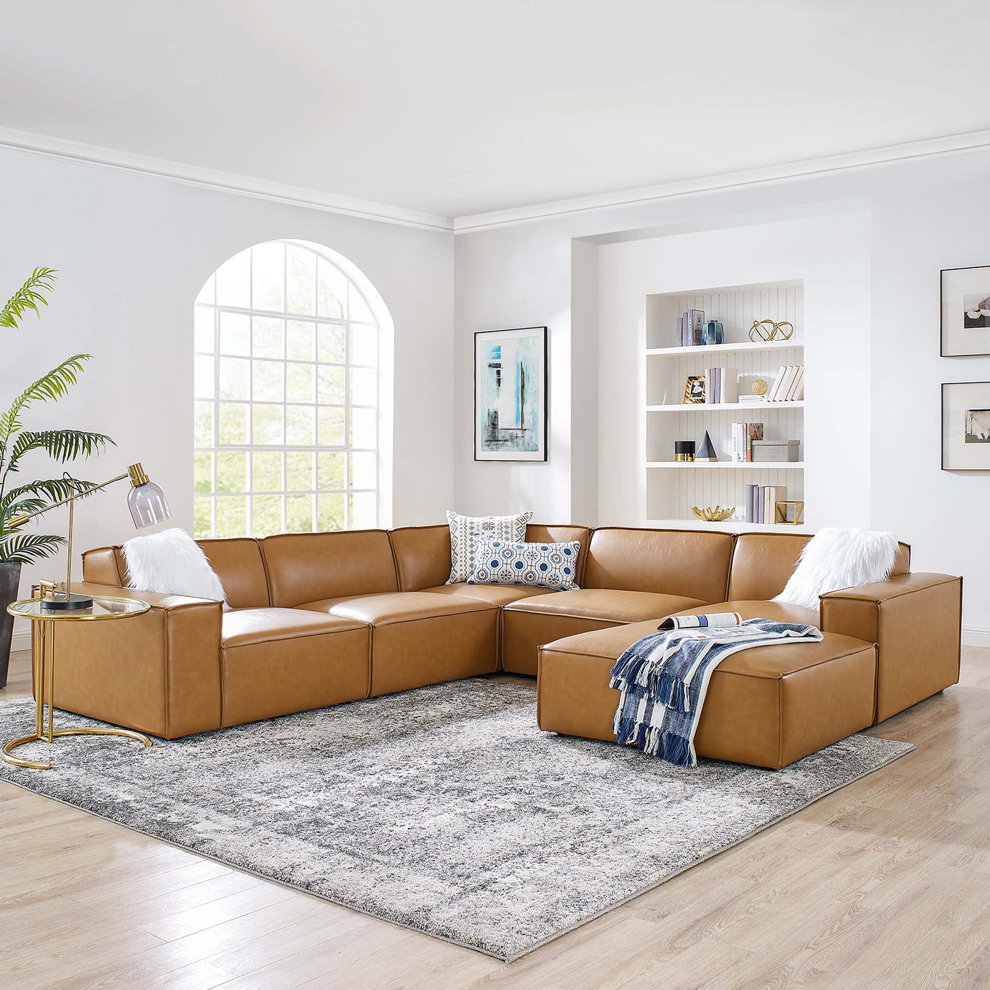 Restore 6-Piece Vegan Leather Sectional Sofa