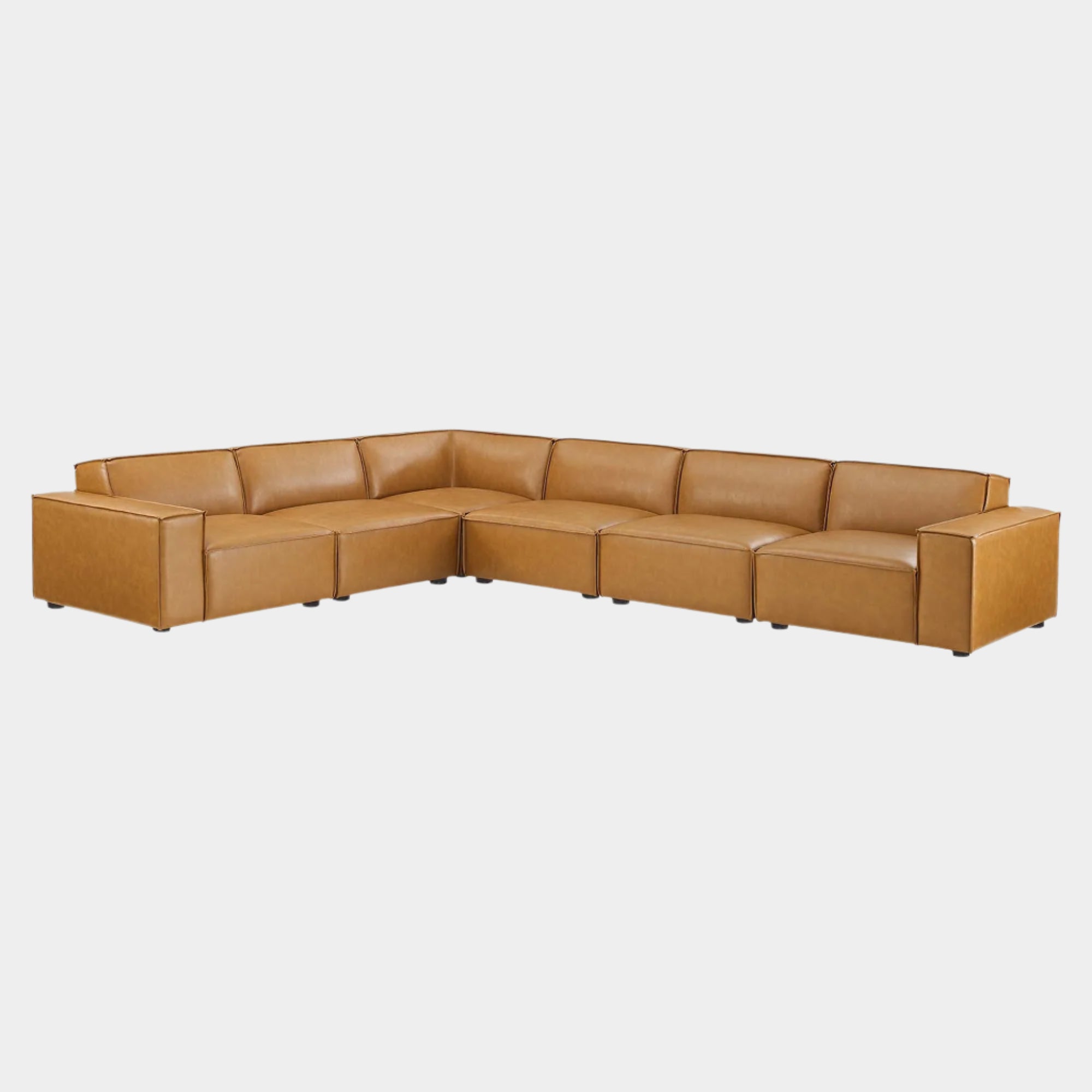 Restore 6-Piece Vegan Leather Sectional Sofa