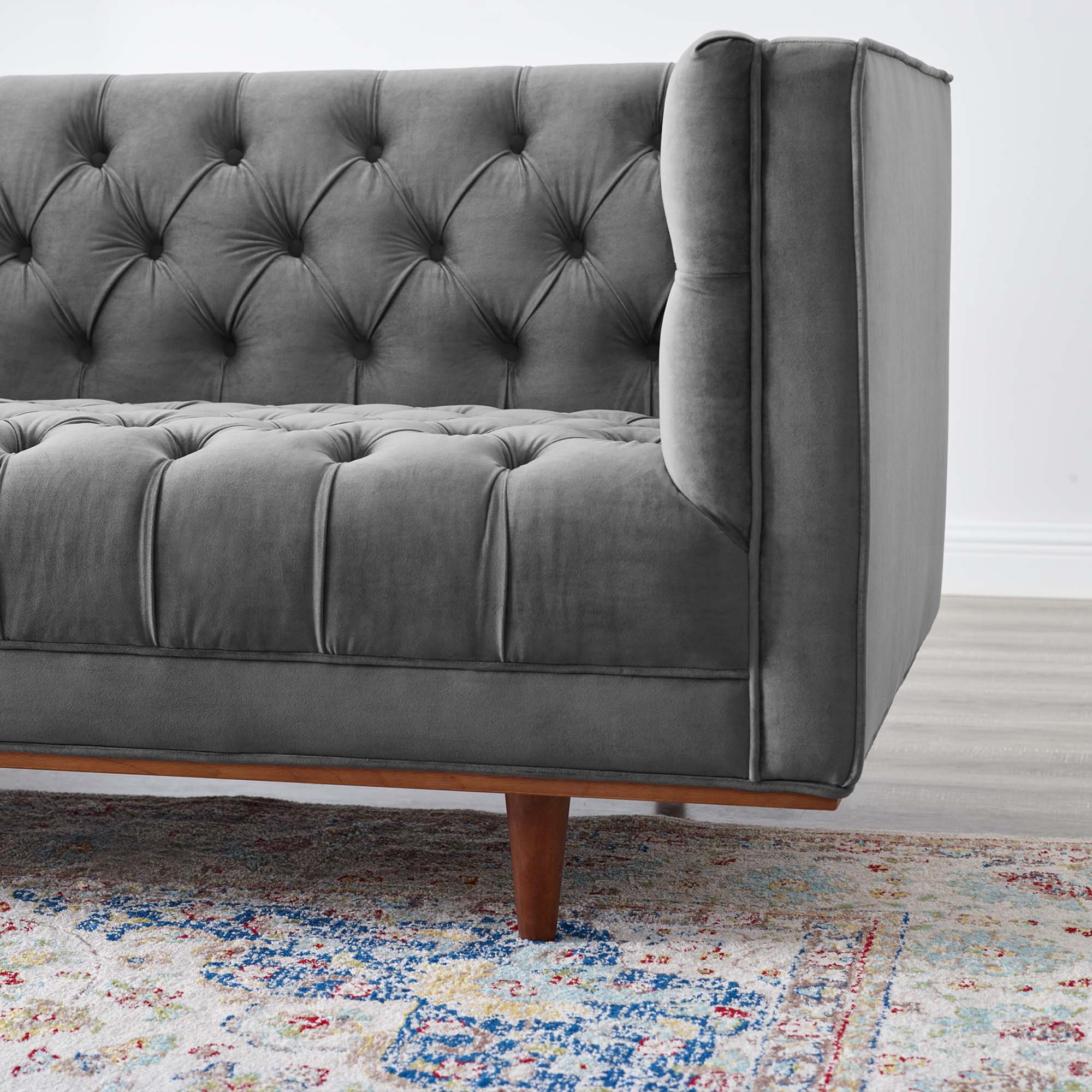 Elation Tufted Performance Velvet Sofa