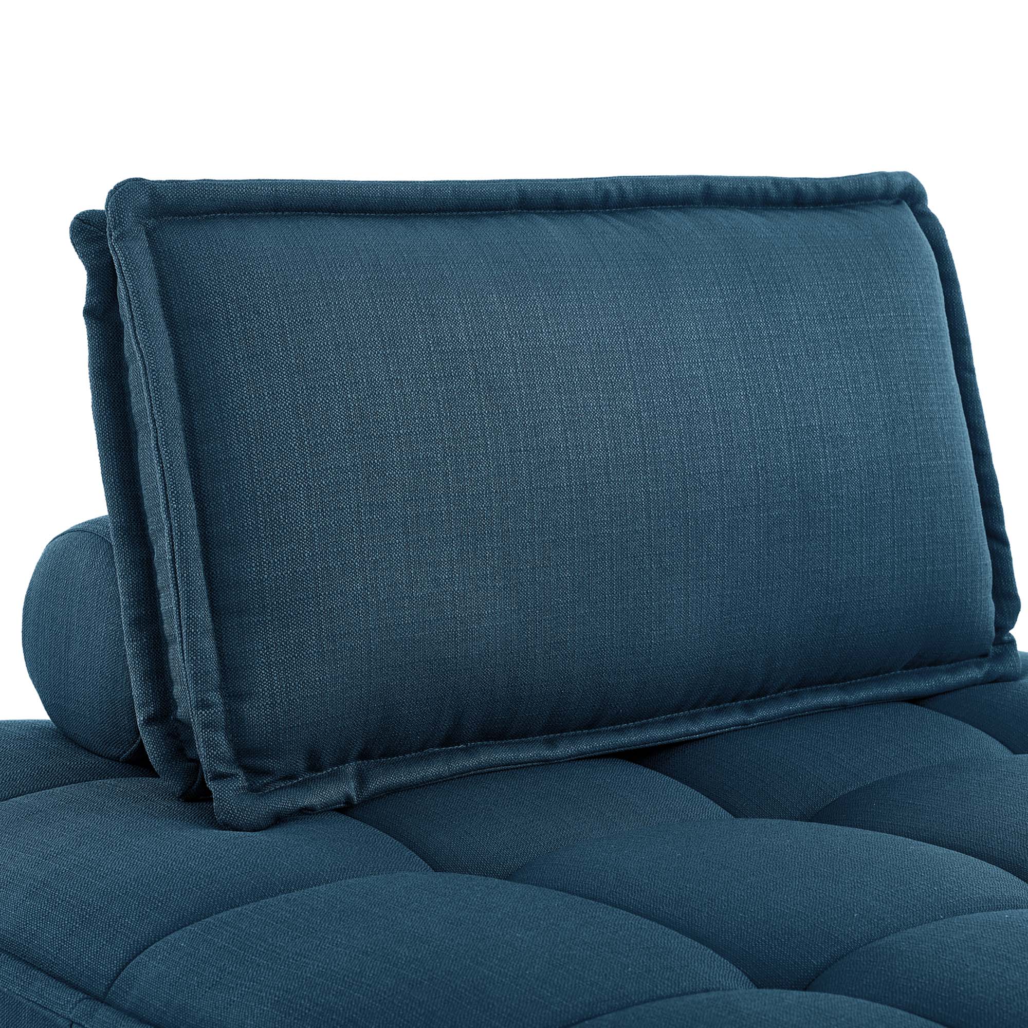 Chaise sans accoudoirs en tissu capitonné Saunter