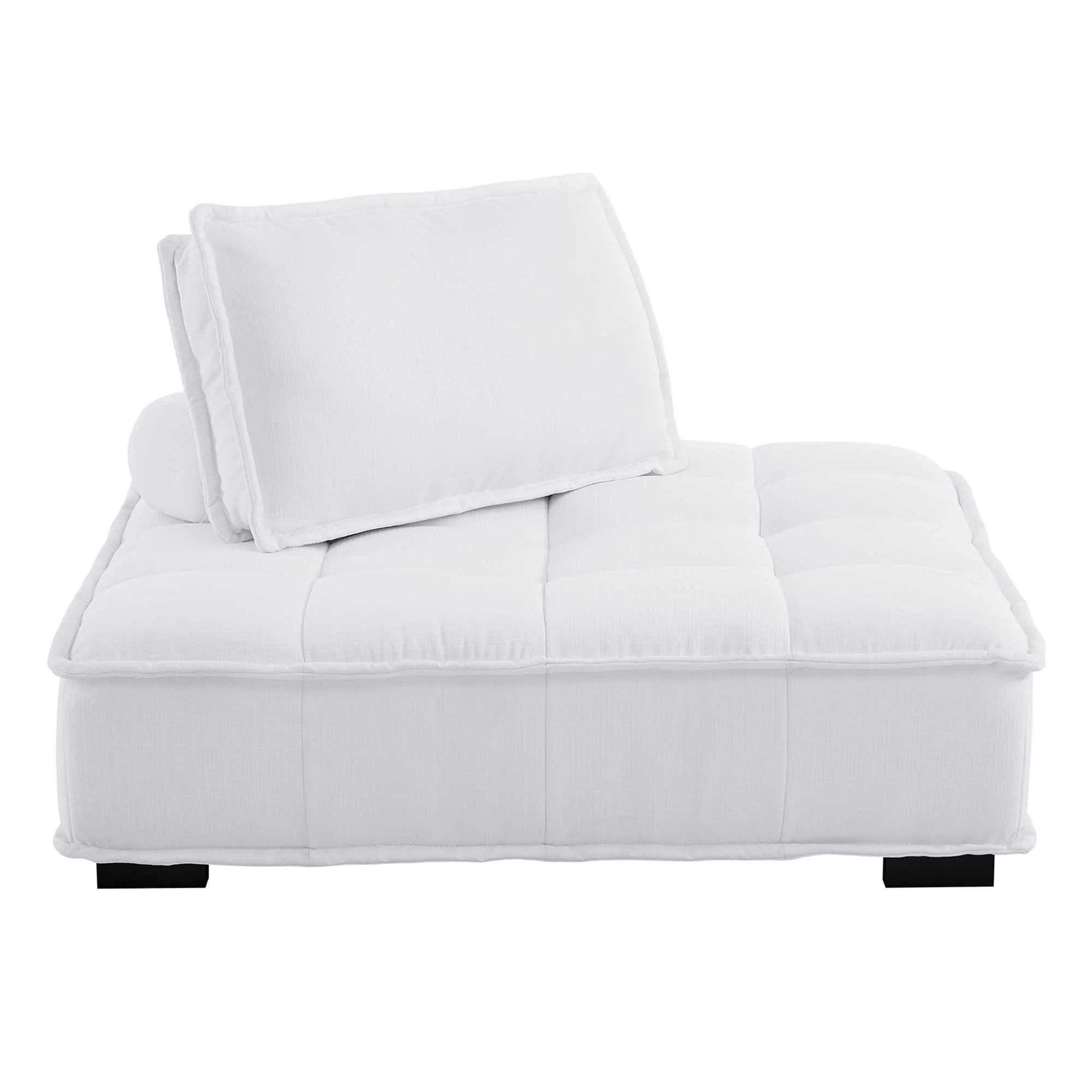 Chaise sans accoudoirs en tissu capitonné Saunter