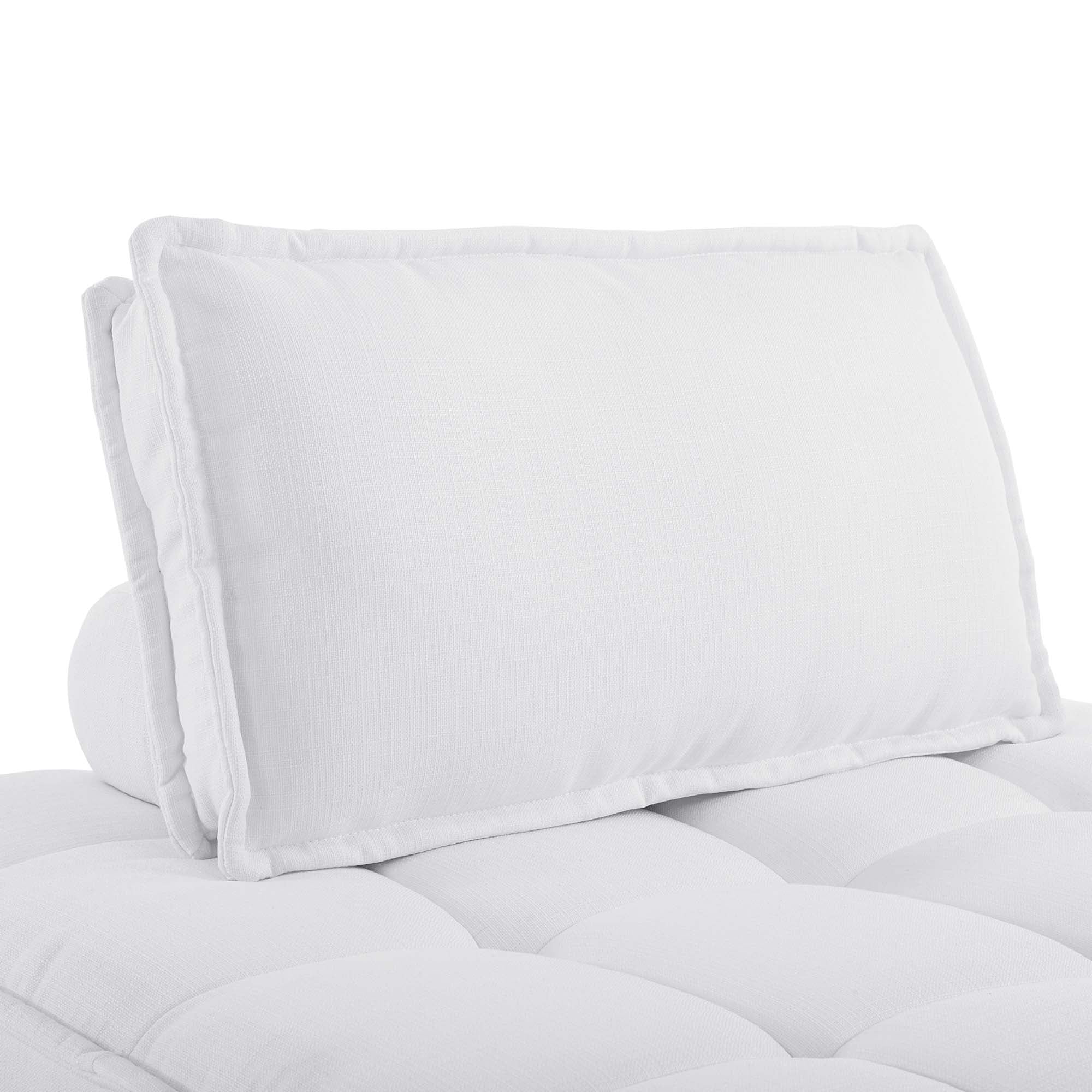Chaise sans accoudoirs en tissu capitonné Saunter