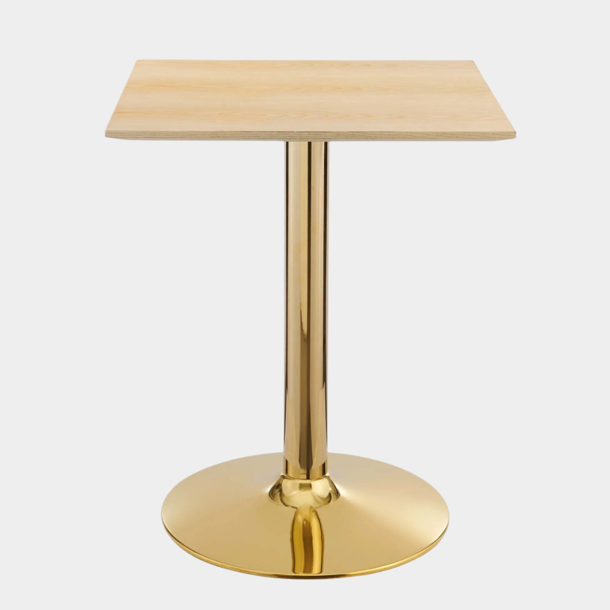 Verne 24" Square Dining Table in Gold Natural