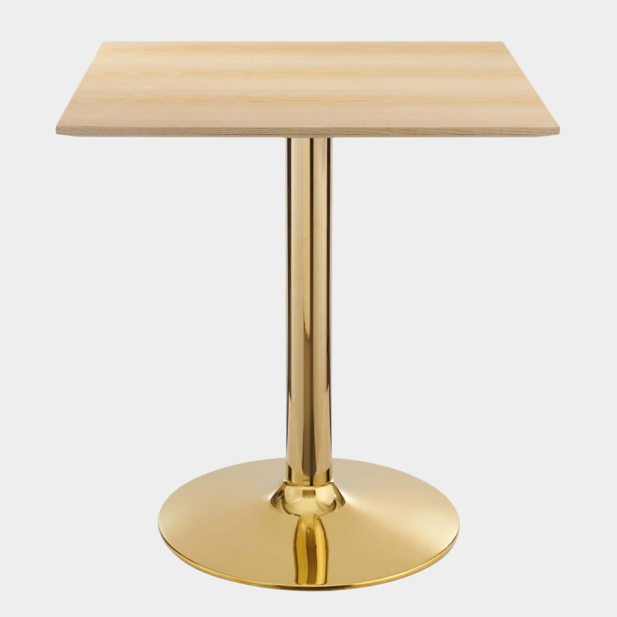 Verne 28" Square Dining Table in Gold Natural