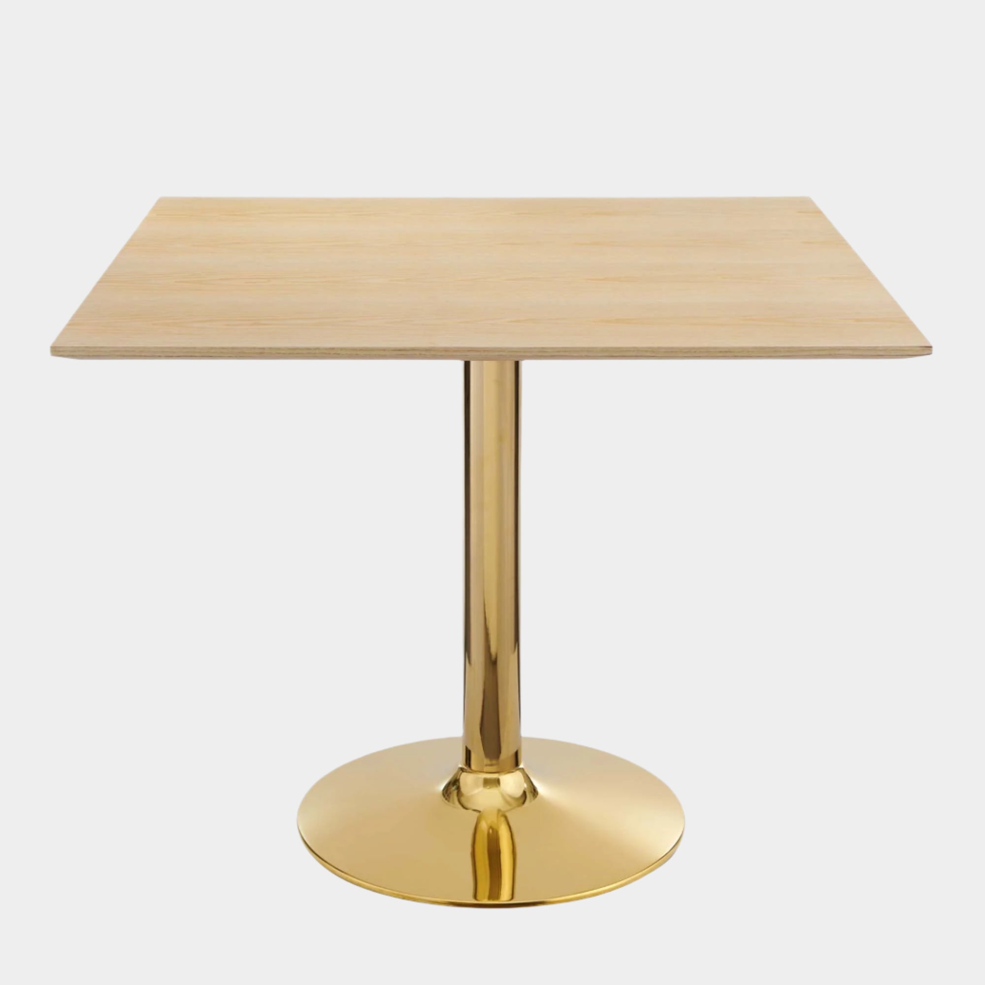 Verne 35" Square Dining Table in Gold Natural