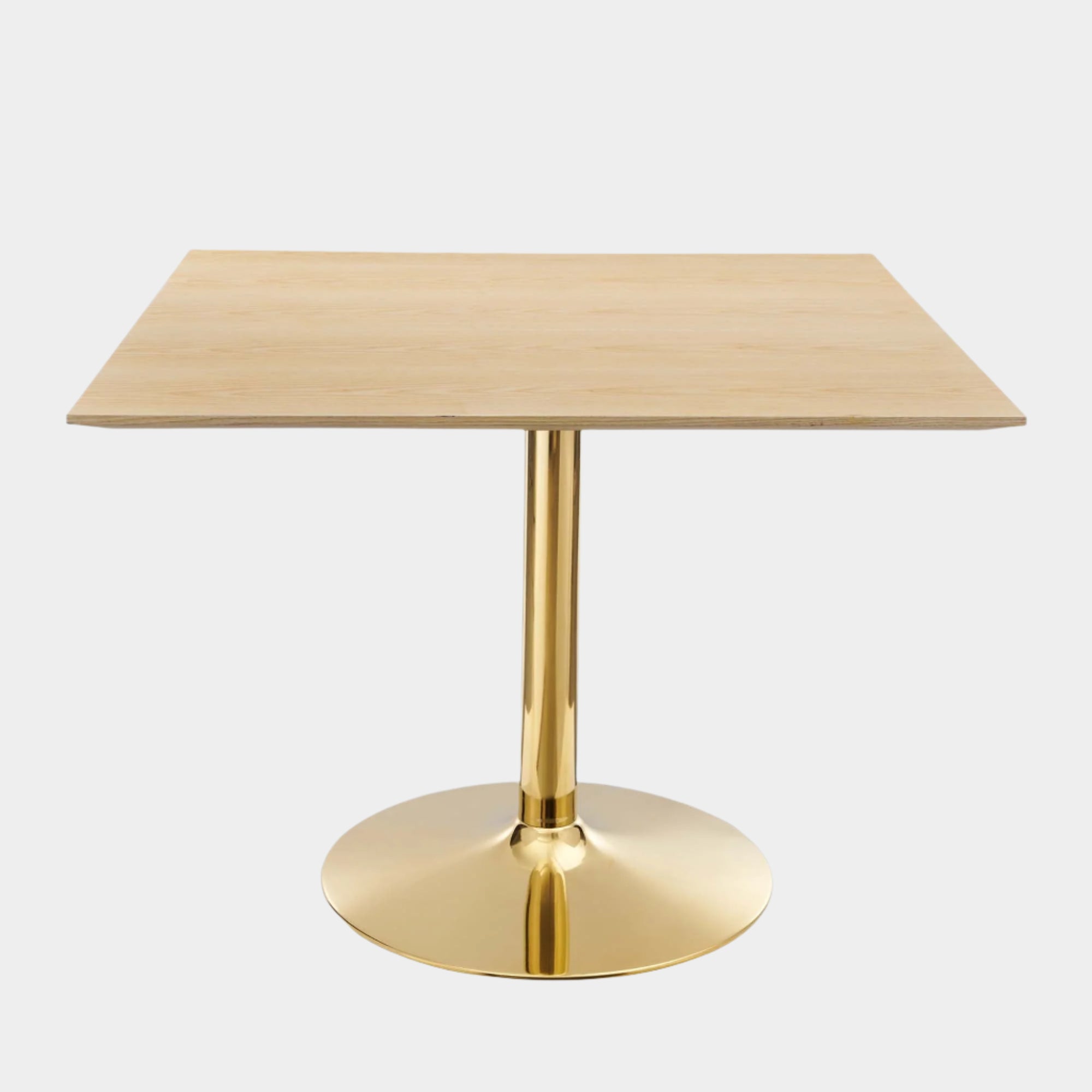 Verne 40" Square Dining Table in Gold Natural