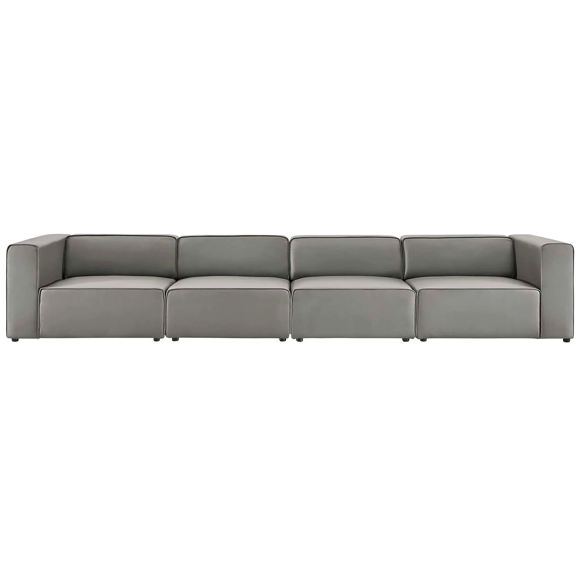 Mingle Vegan Leather 4-Piece Sectional Sofa