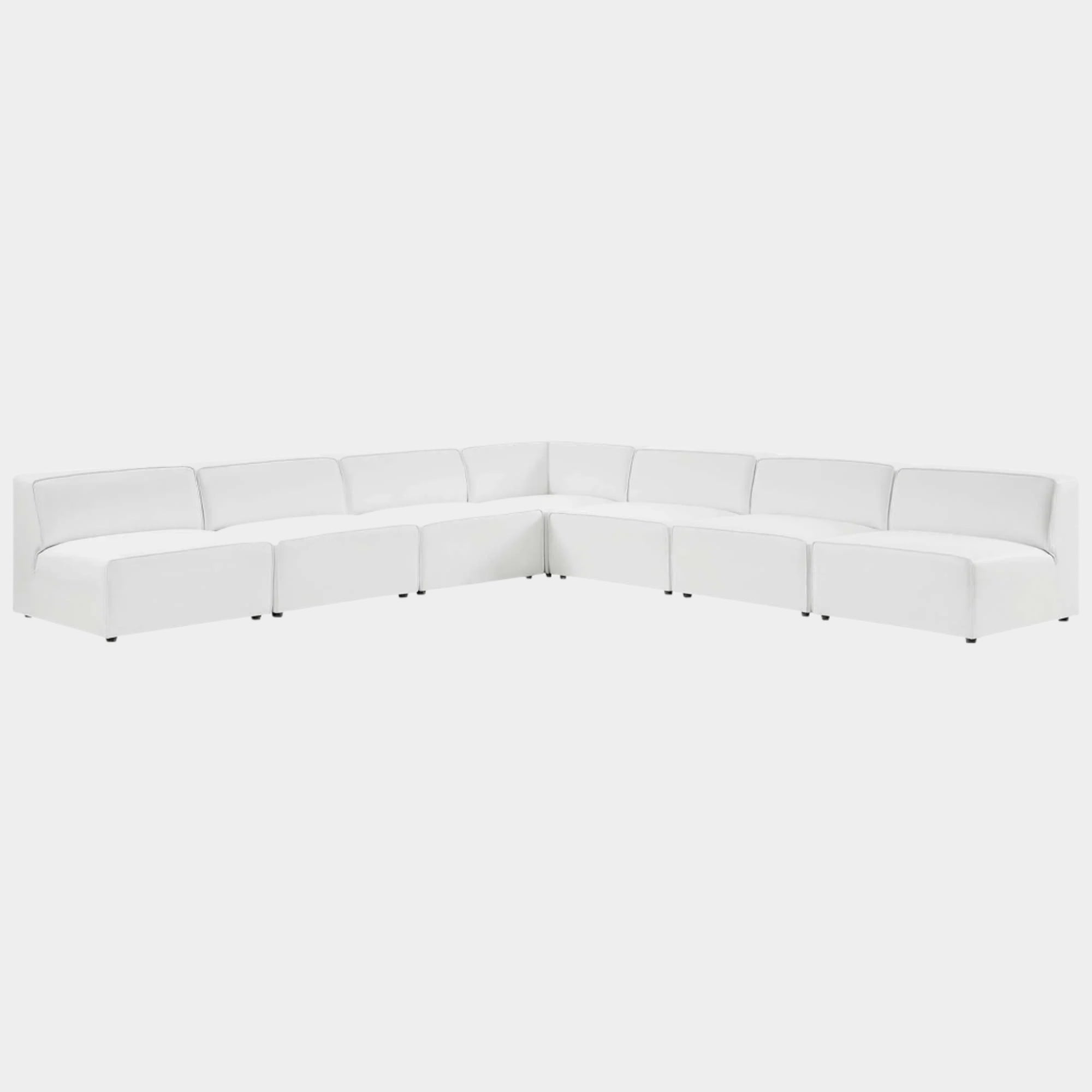 Mingle Vegan Leather 7-Piece Sectional Sofa