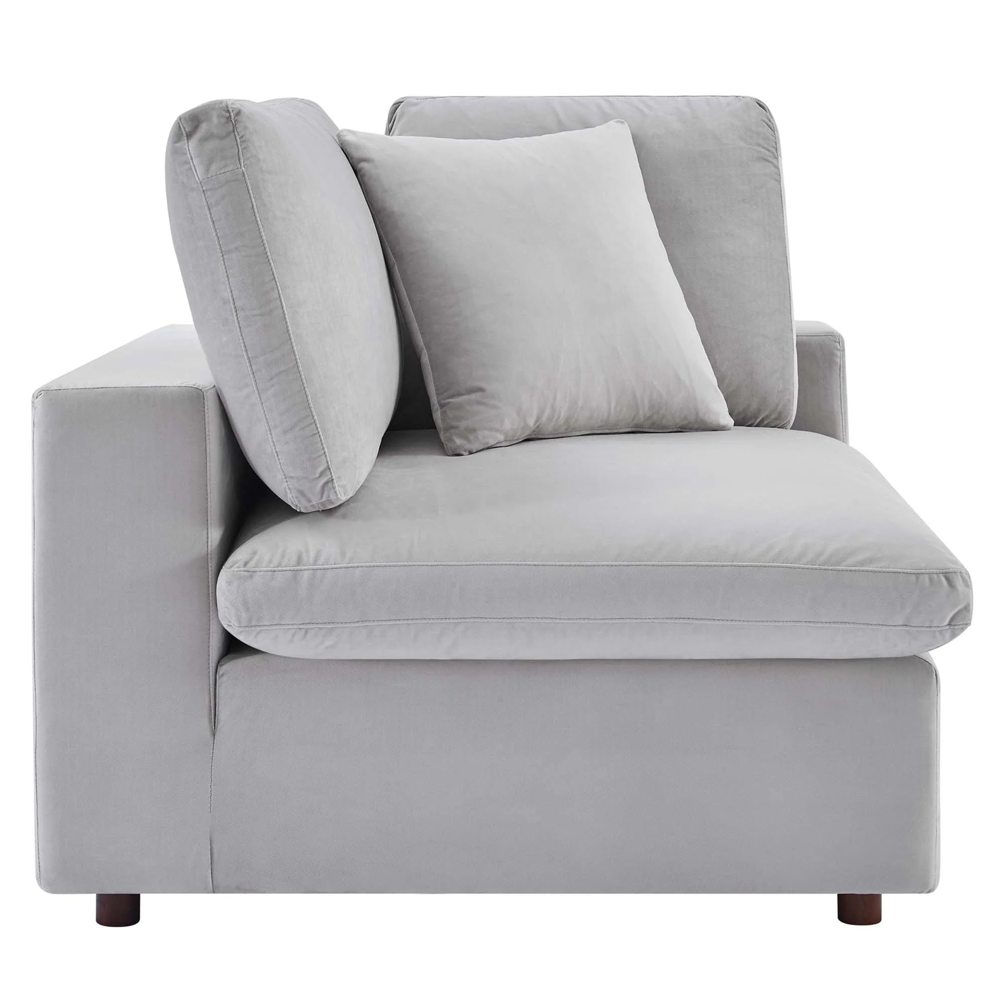 Chaise sans accoudoirs rembourrée en duvet Commix