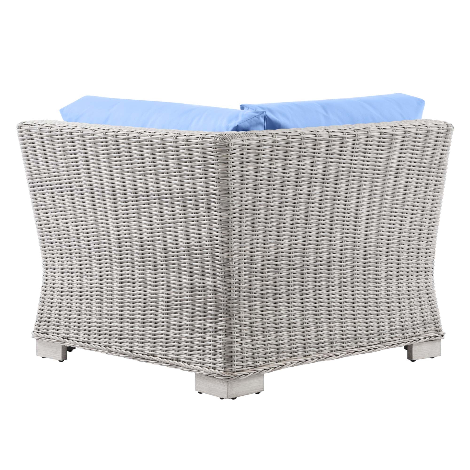 Conway Outdoor Patio Wicker Rattan Corner Chair