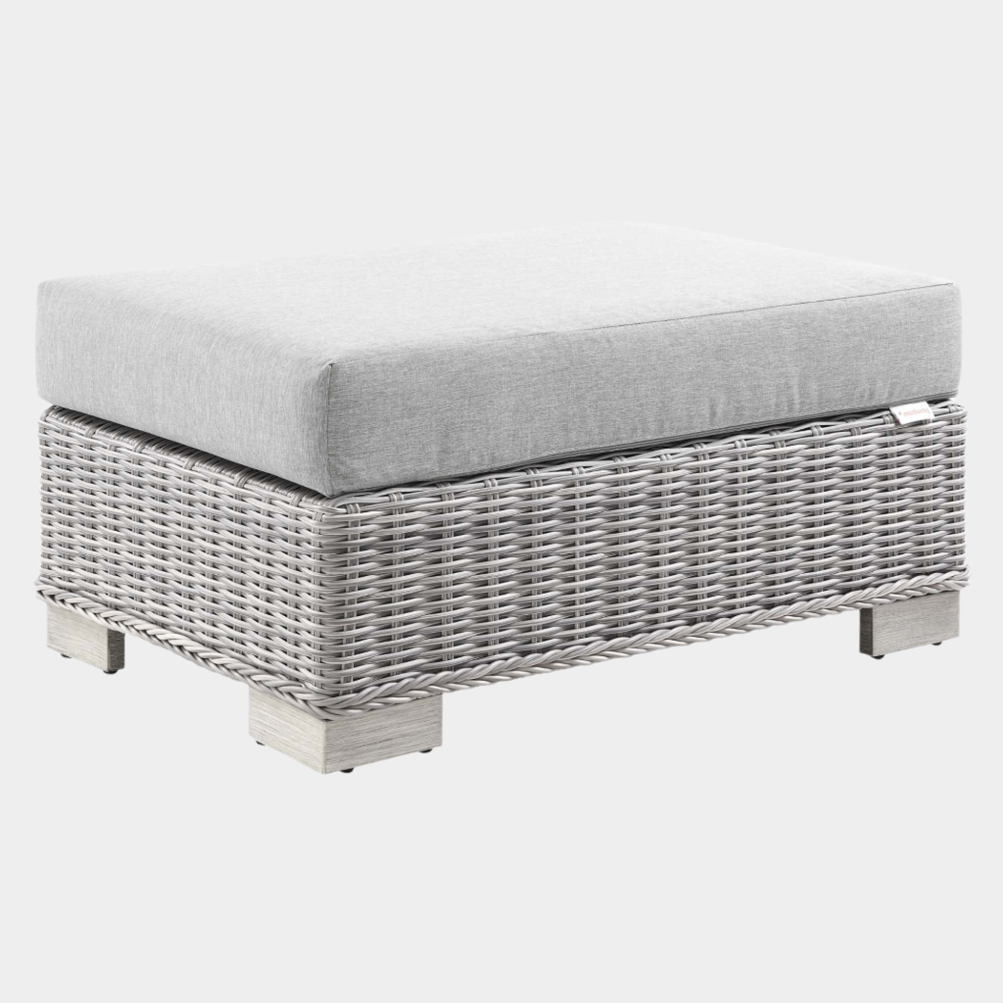 Conway Outdoor Patio Wicker Rattan Ottoman