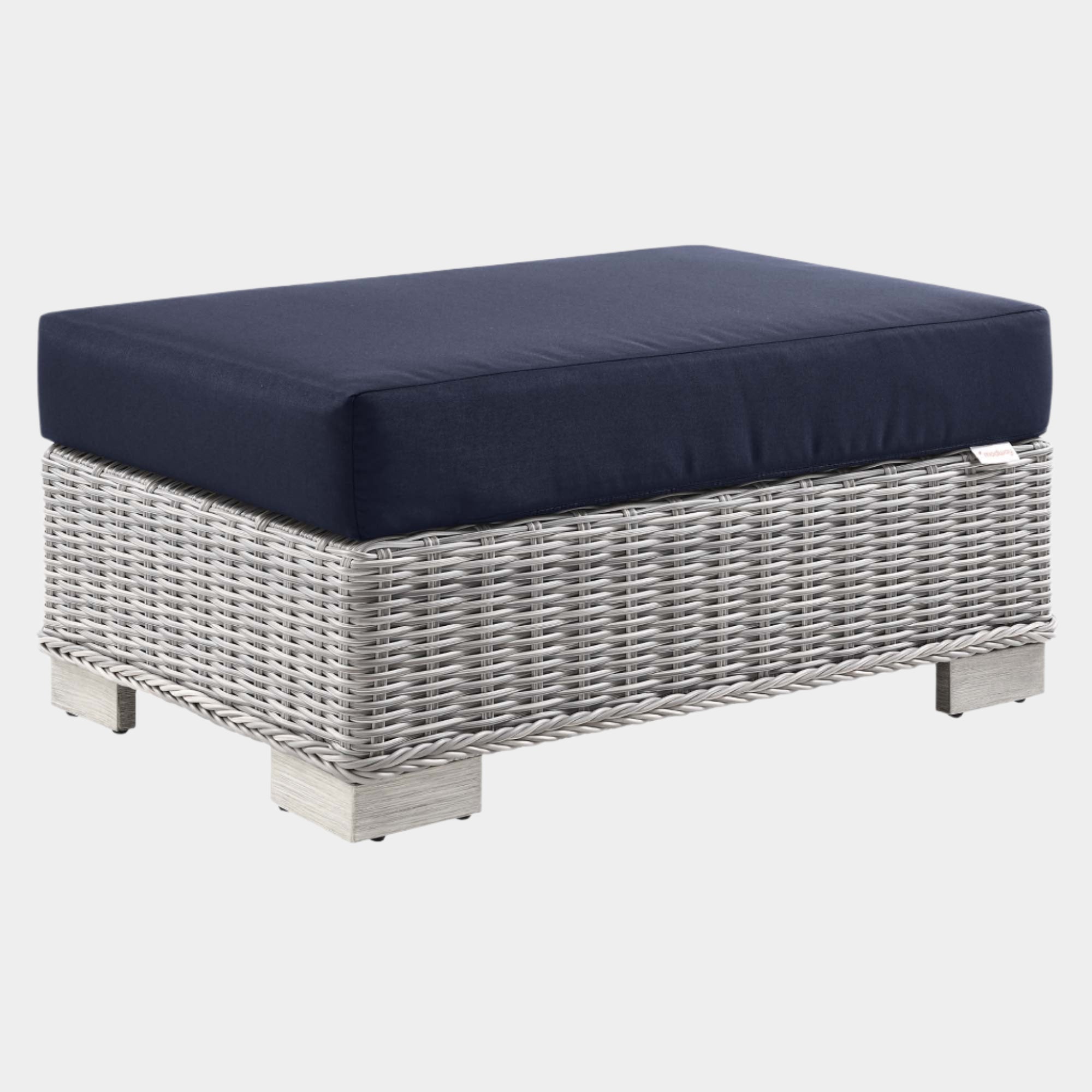 Conway Outdoor Patio Wicker Rattan Ottoman