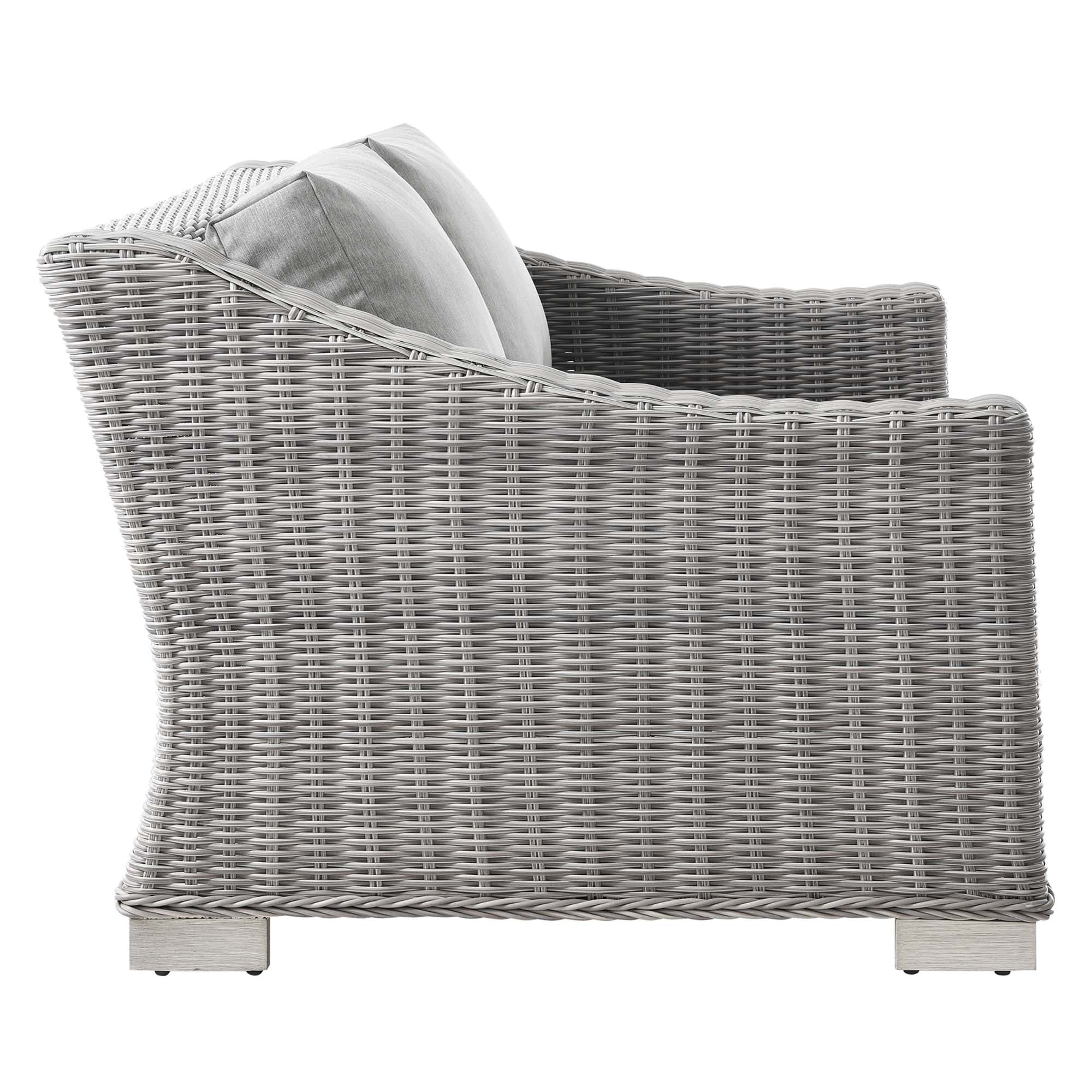 Conway Outdoor Patio Wicker Rattan Loveseat