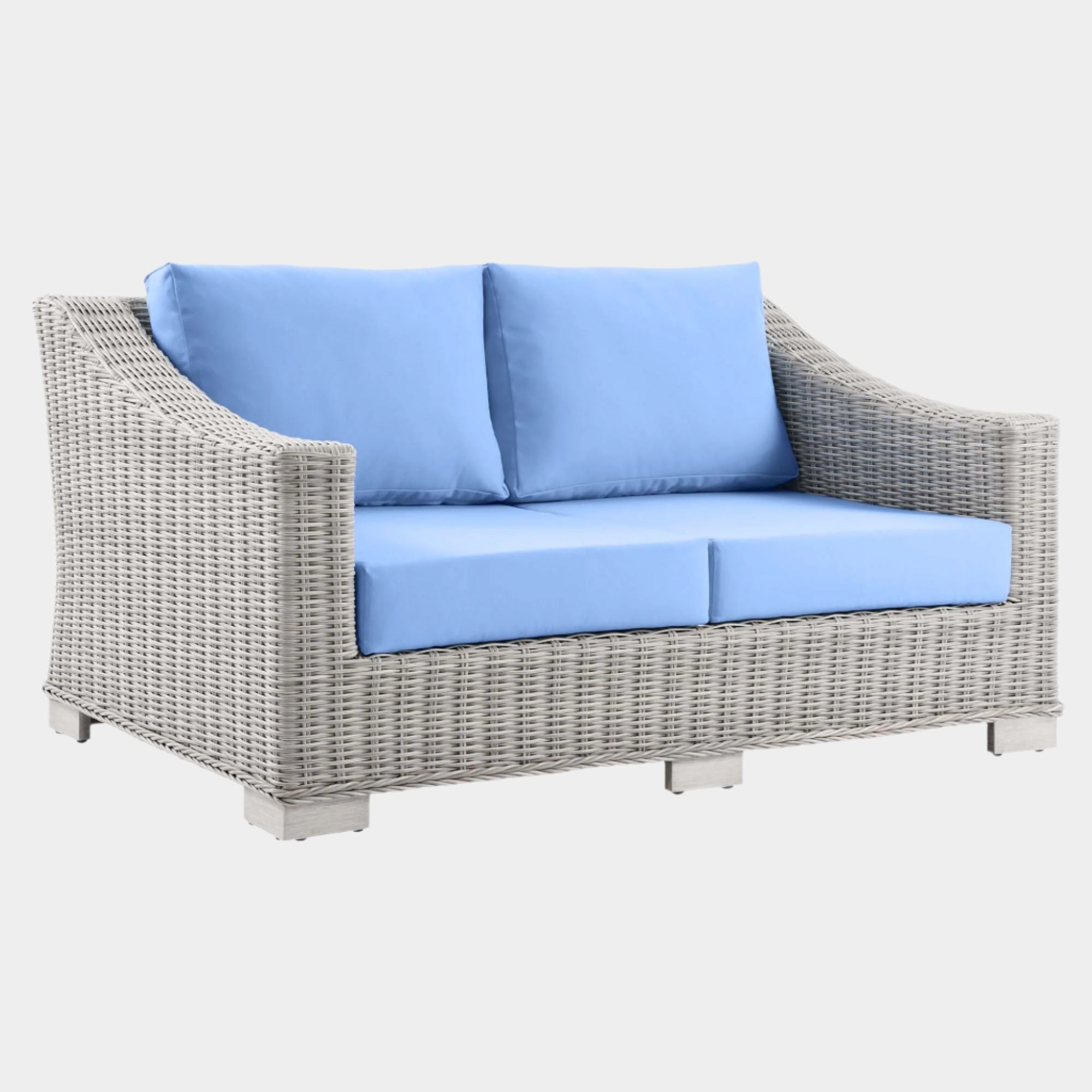 Conway Outdoor Patio Wicker Rattan Loveseat