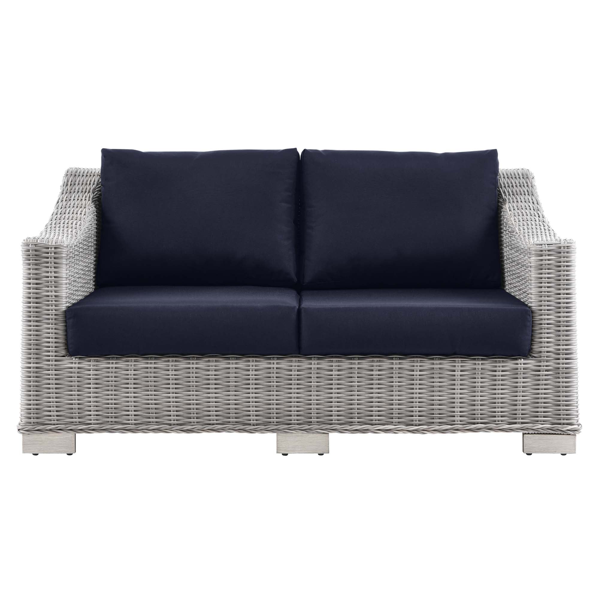 Conway Outdoor Patio Wicker Rattan Loveseat