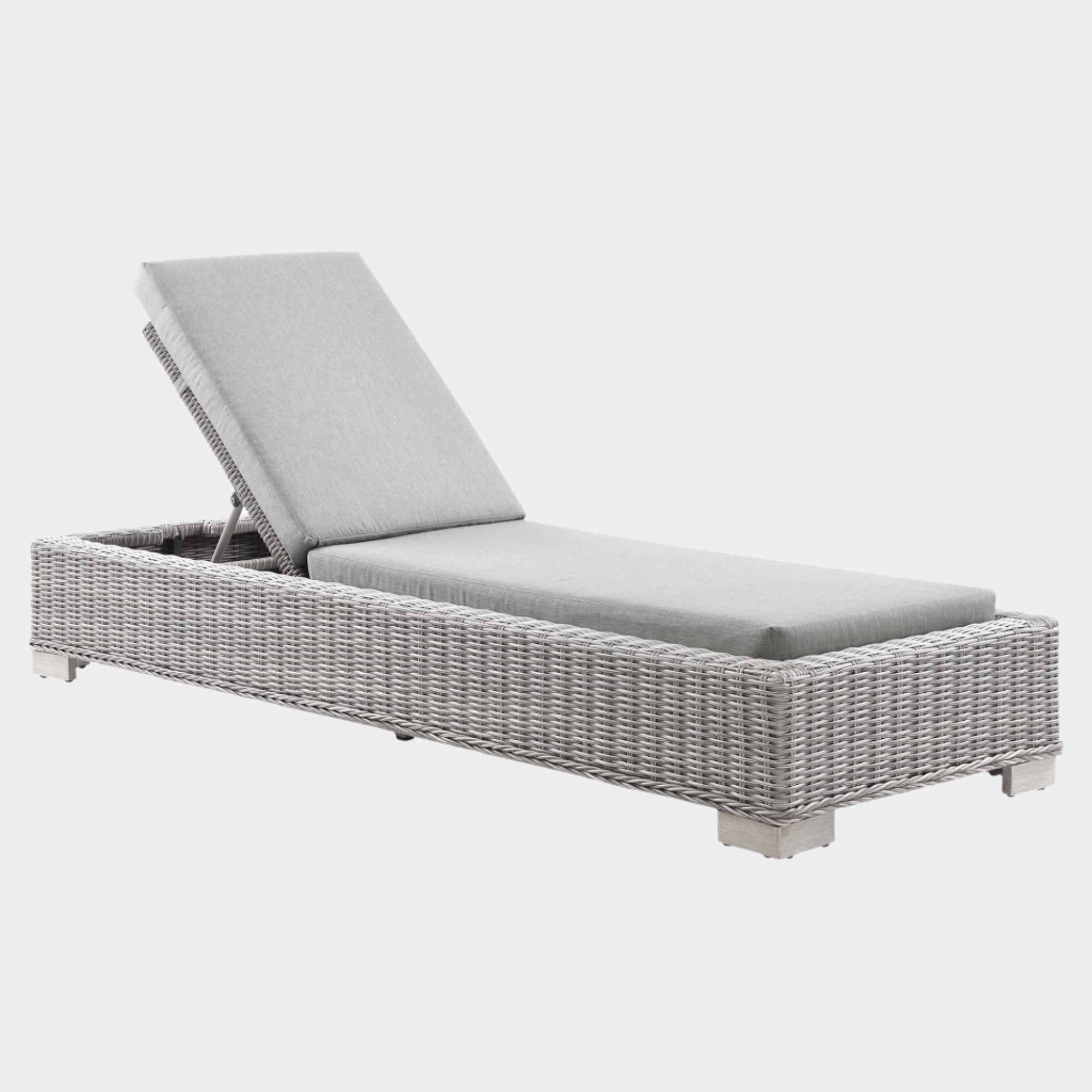 Conway Outdoor Patio Wicker Rattan Chaise Lounge