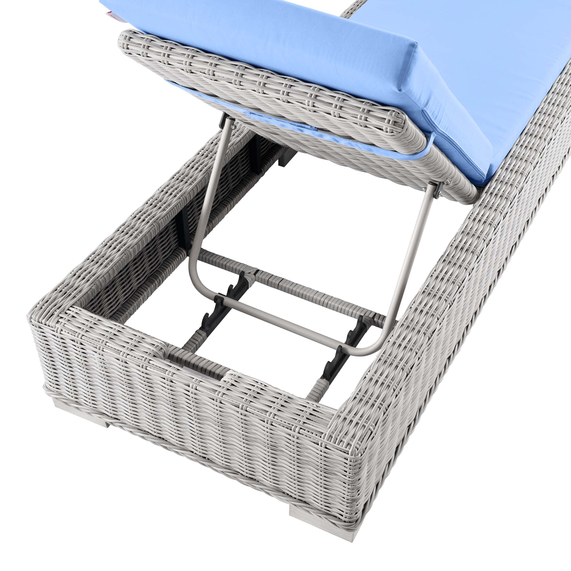 Conway Outdoor Patio Wicker Rattan Chaise Lounge