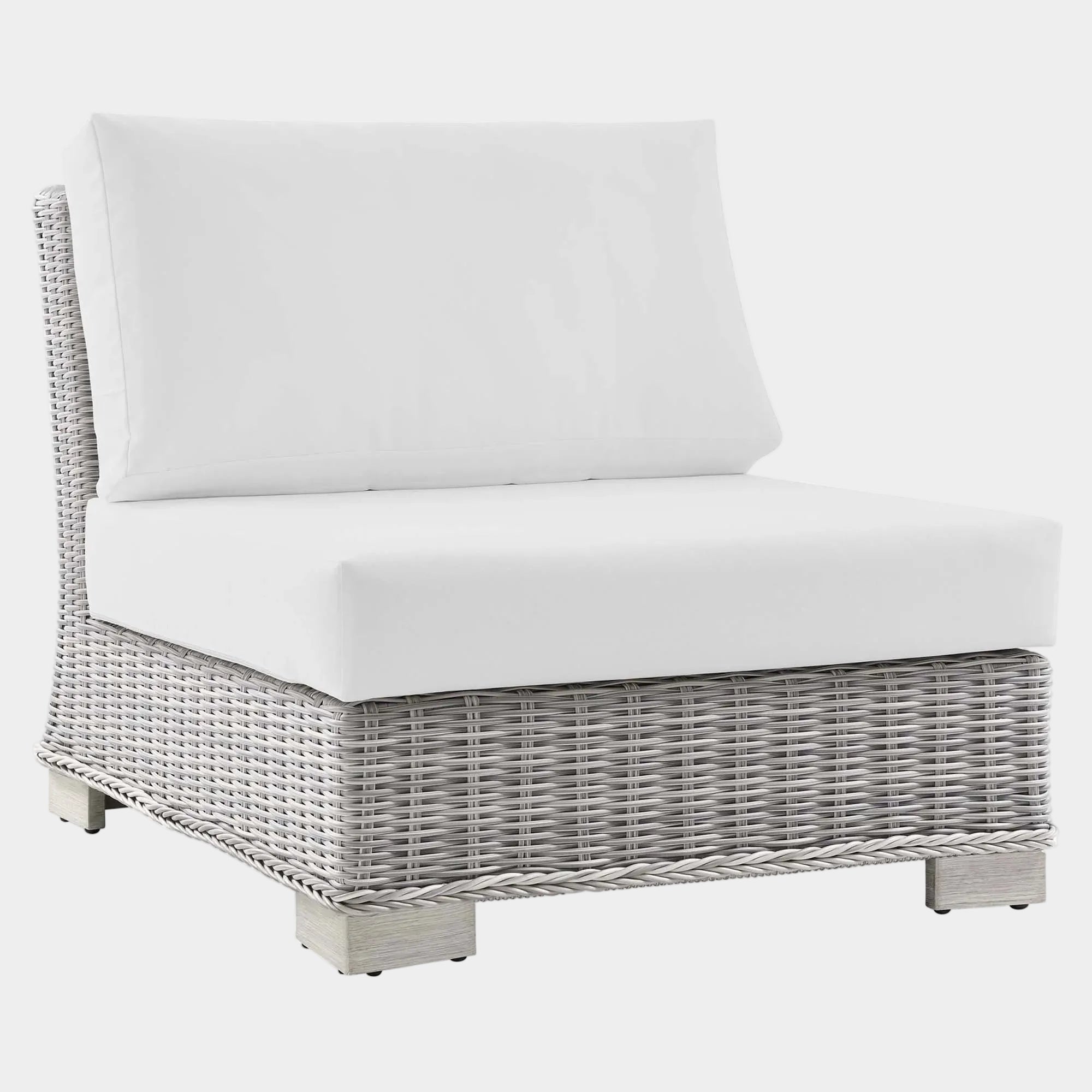 Conway Outdoor Patio Wicker Rattan Armless Chair