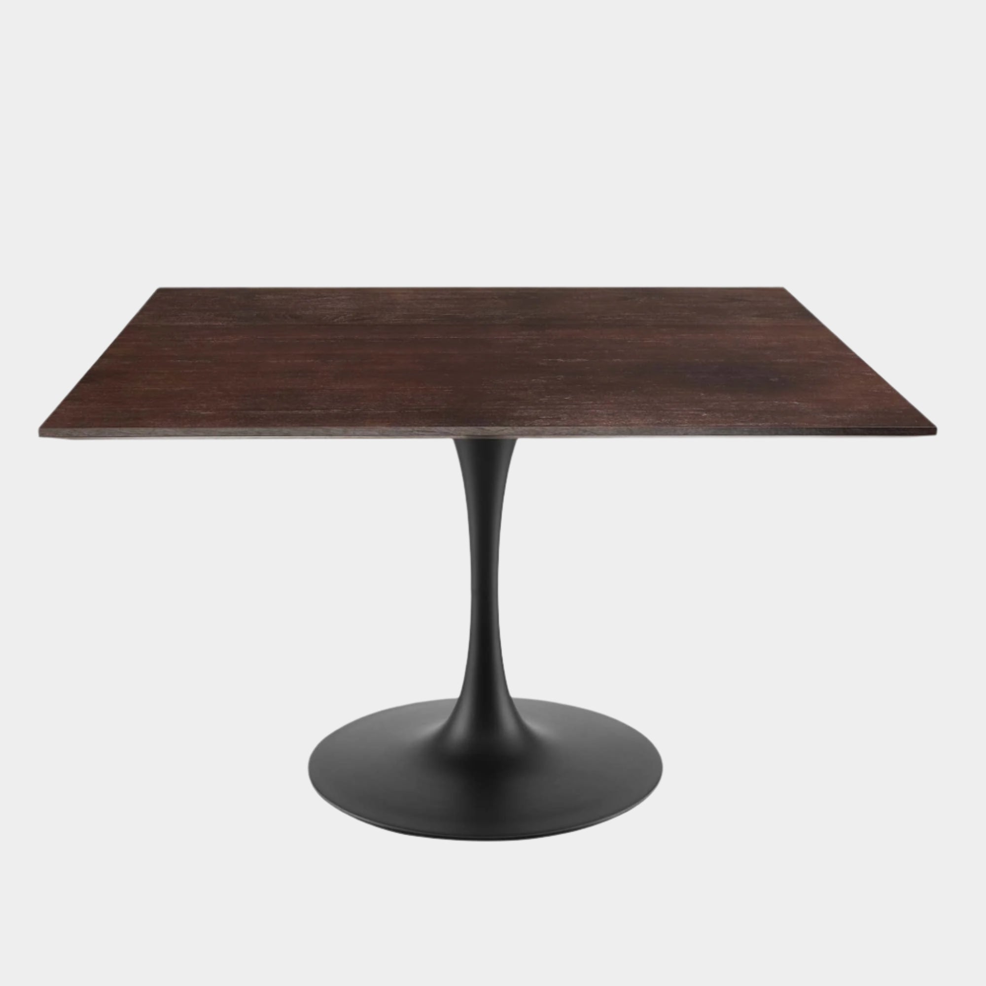 Lippa 47" Wood Square Dining Table in Black Cherry Walnut