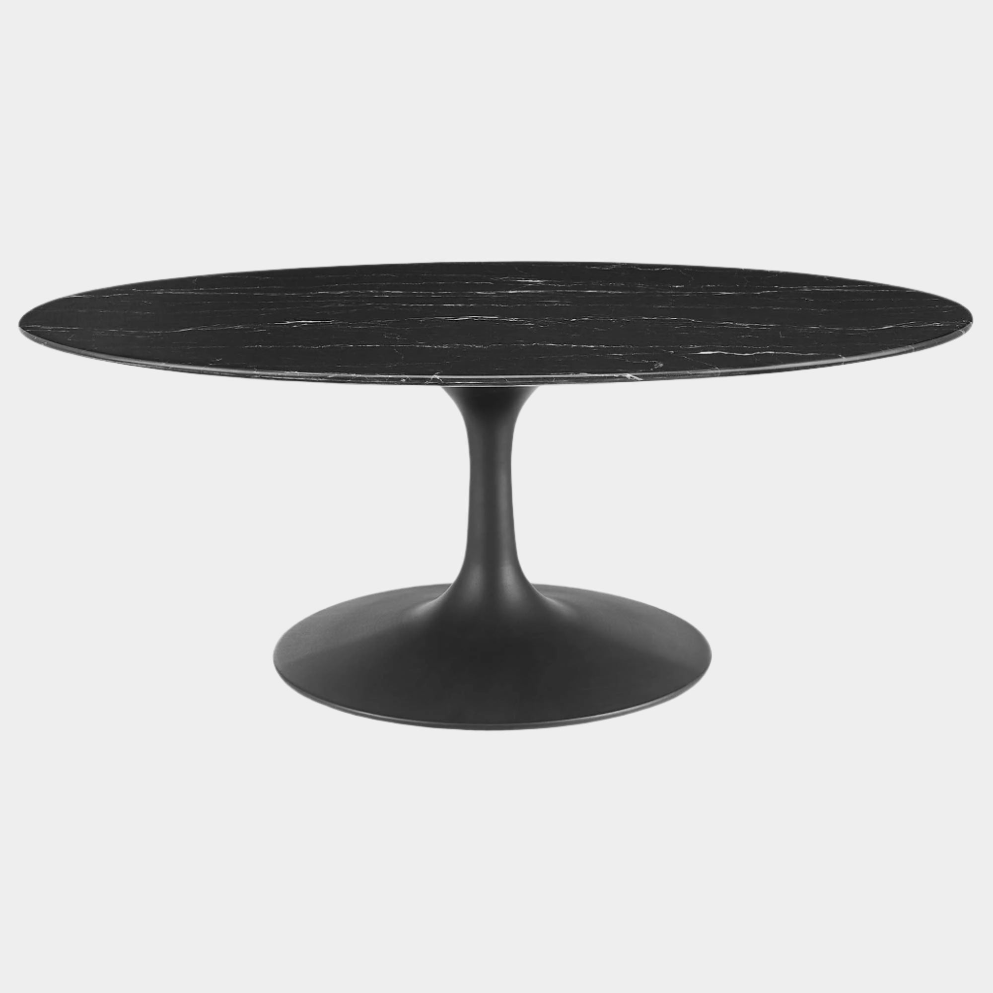 Oval Faux Marble Coffee Table