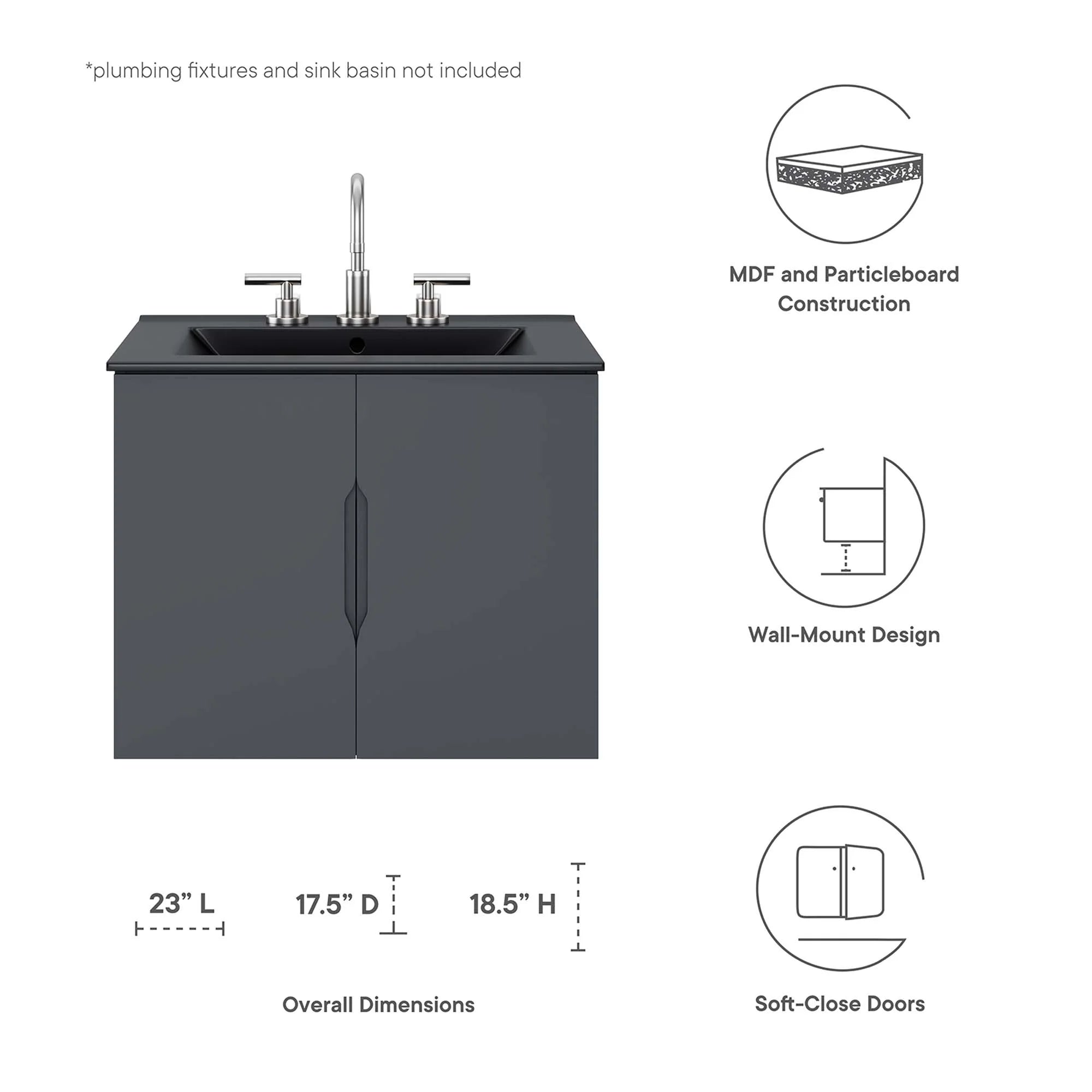 Meuble-lavabo de salle de bain Vitality Lavabo non inclus